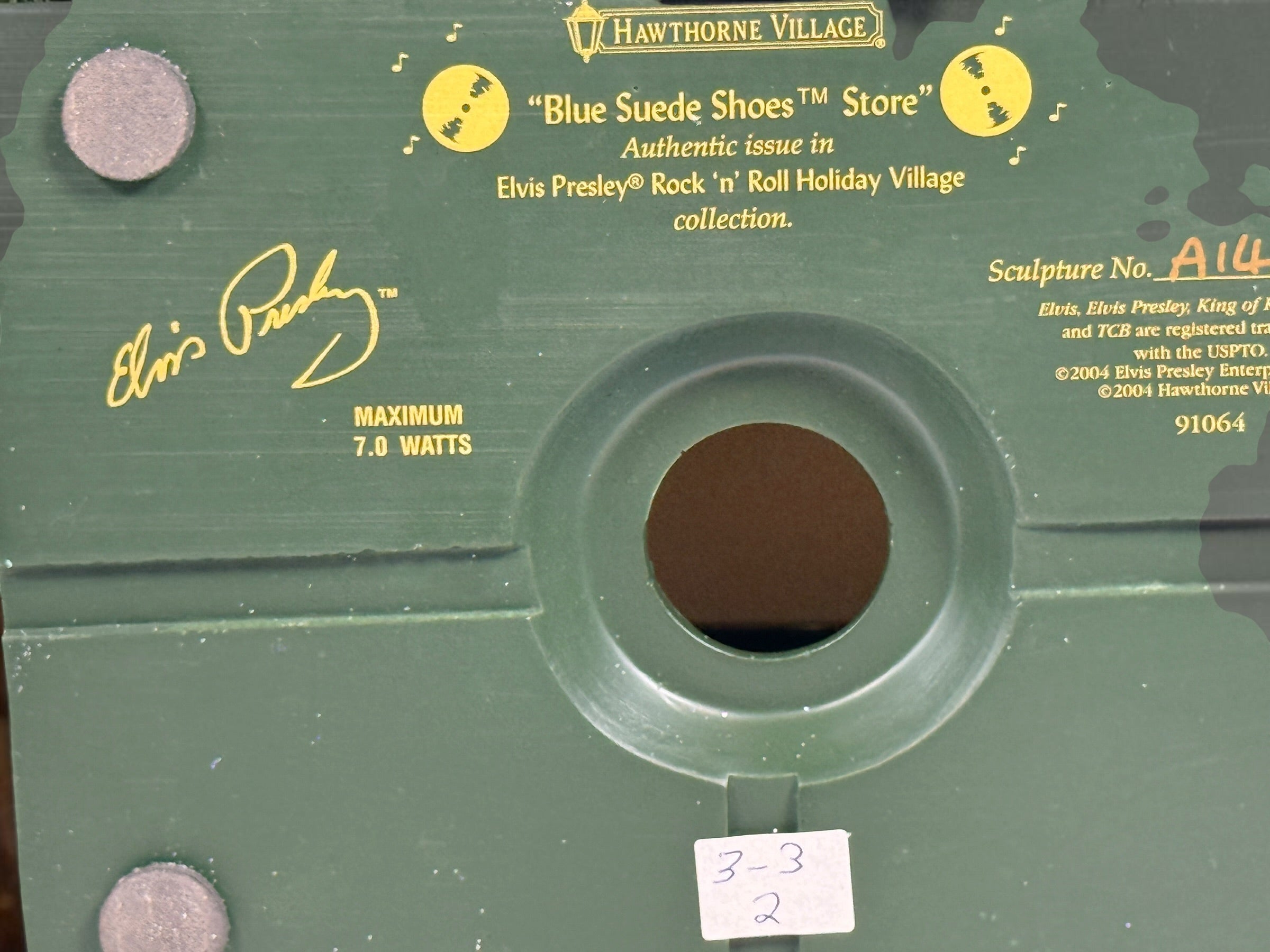 2004 Hawthorne Village, Elvis, Blue Suede Shoes, Store Village. Collectible