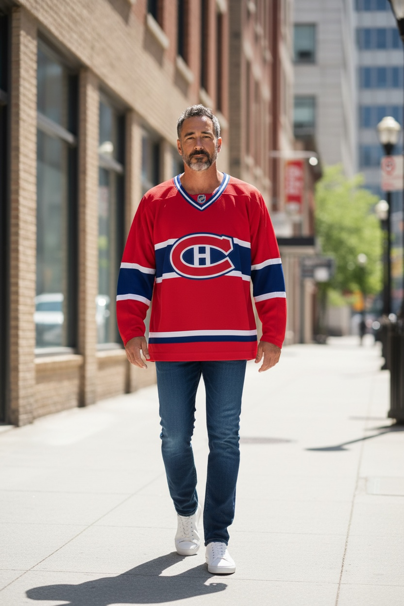 Vintage CCM Montreal Canadiens jersey with Kovalev #27, made in Canada. Quality sewn details, collectible fan gear. Ships fast from Montreal.