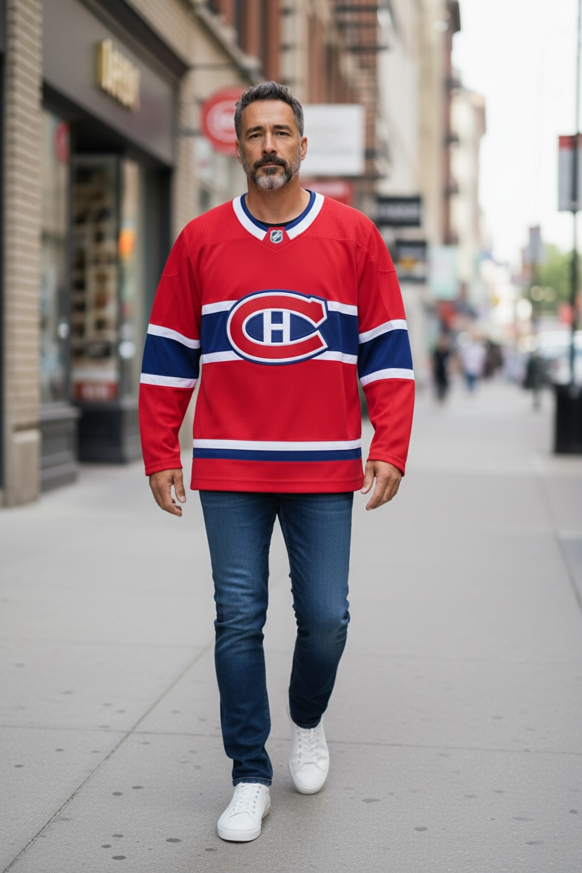 Vintage CCM Montreal Canadiens jersey with Kovalev #27, made in Canada. Quality sewn details, collectible fan gear. Ships fast from Montreal.