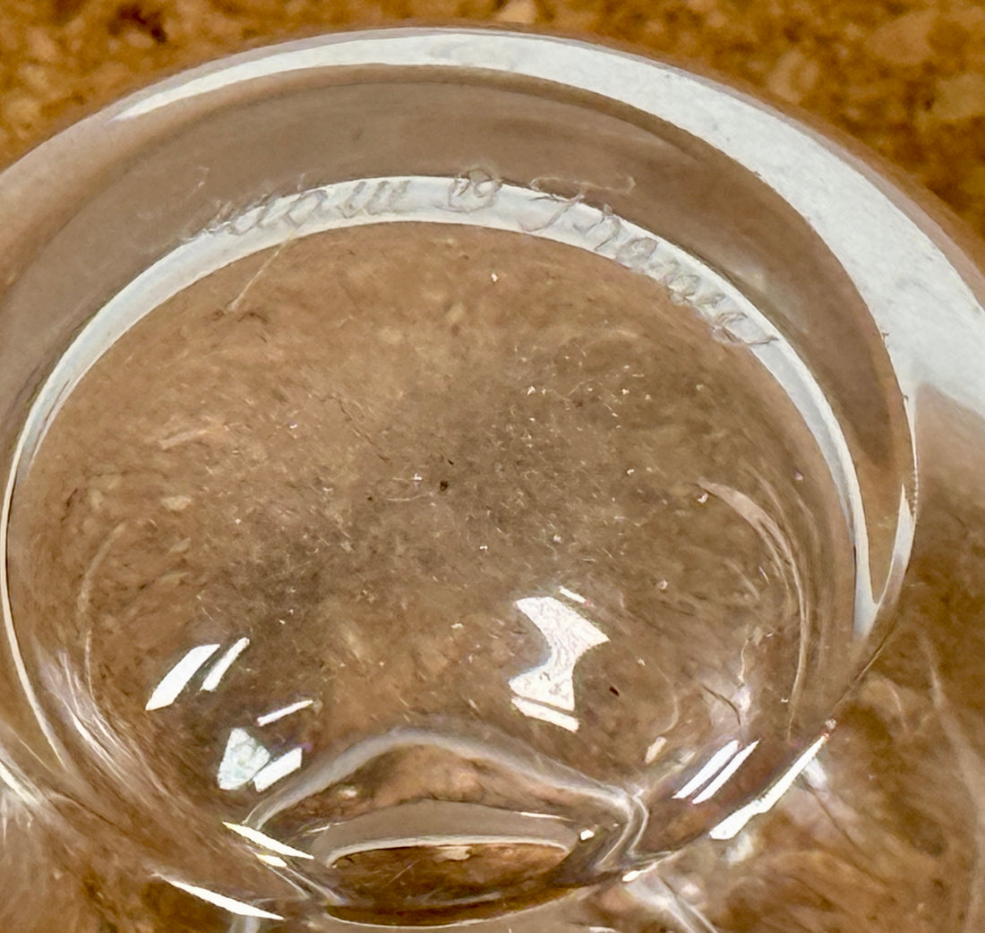 Vintage Lalique France Crystal Perfume Bottle – Hand-Signed Clear Crystal