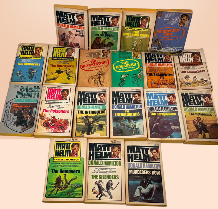 Donald Hamilton MATT HELM Lot #1–18 Consecutive Run Vintage Fawcett Gold Medal PB