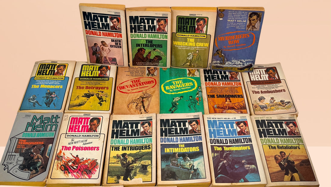 Donald Hamilton MATT HELM Lot n°1 à 18 Série Complète Vintage Fawcett Gold Medal PB