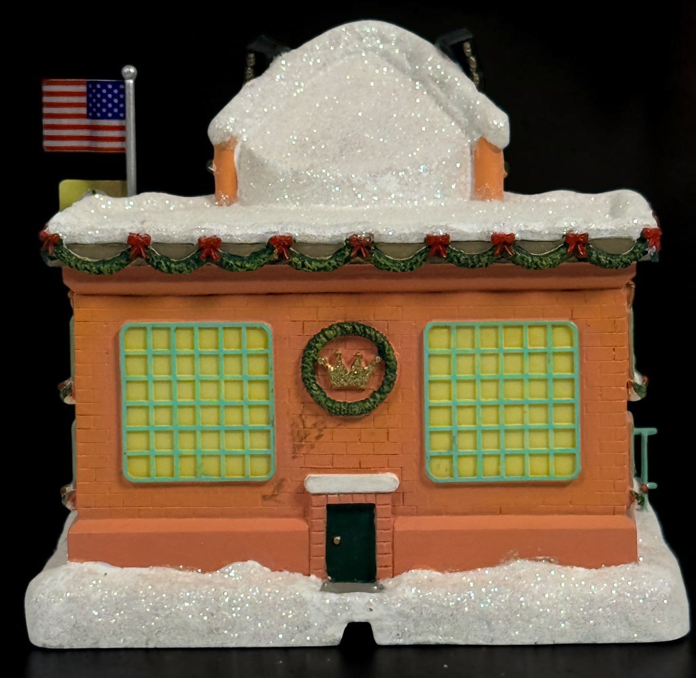 Retired 2009 Hawthorne Village Elvis Presley A Little Less Conversation Library Christmas village building. Sculpture A0339. No light cord included