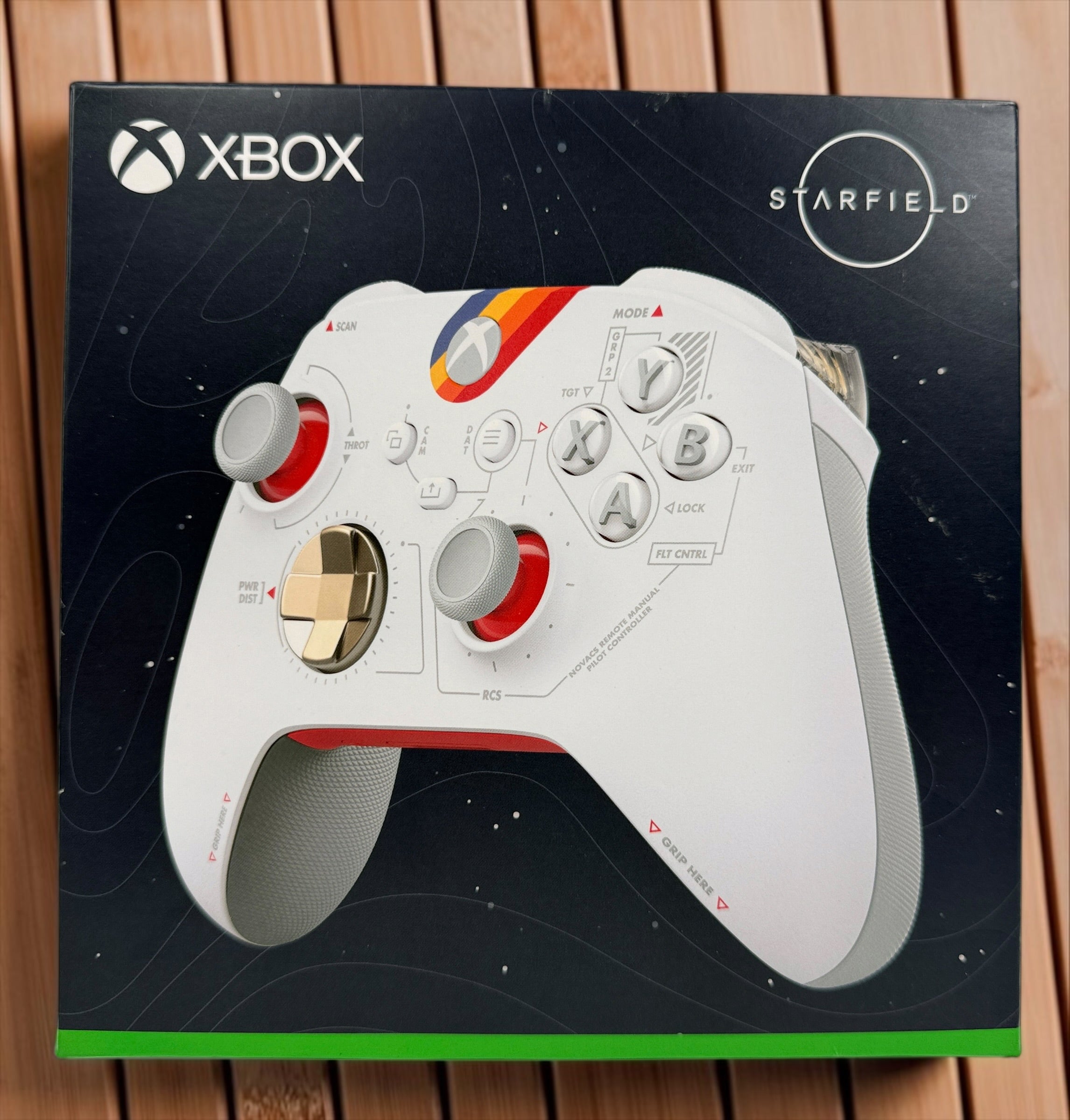Official Microsoft Xbox Starfield Limited Edition Wireless Controller with original box. Compatible with Xbox Series X|S, Xbox One, PC, and Bluetooth devices.