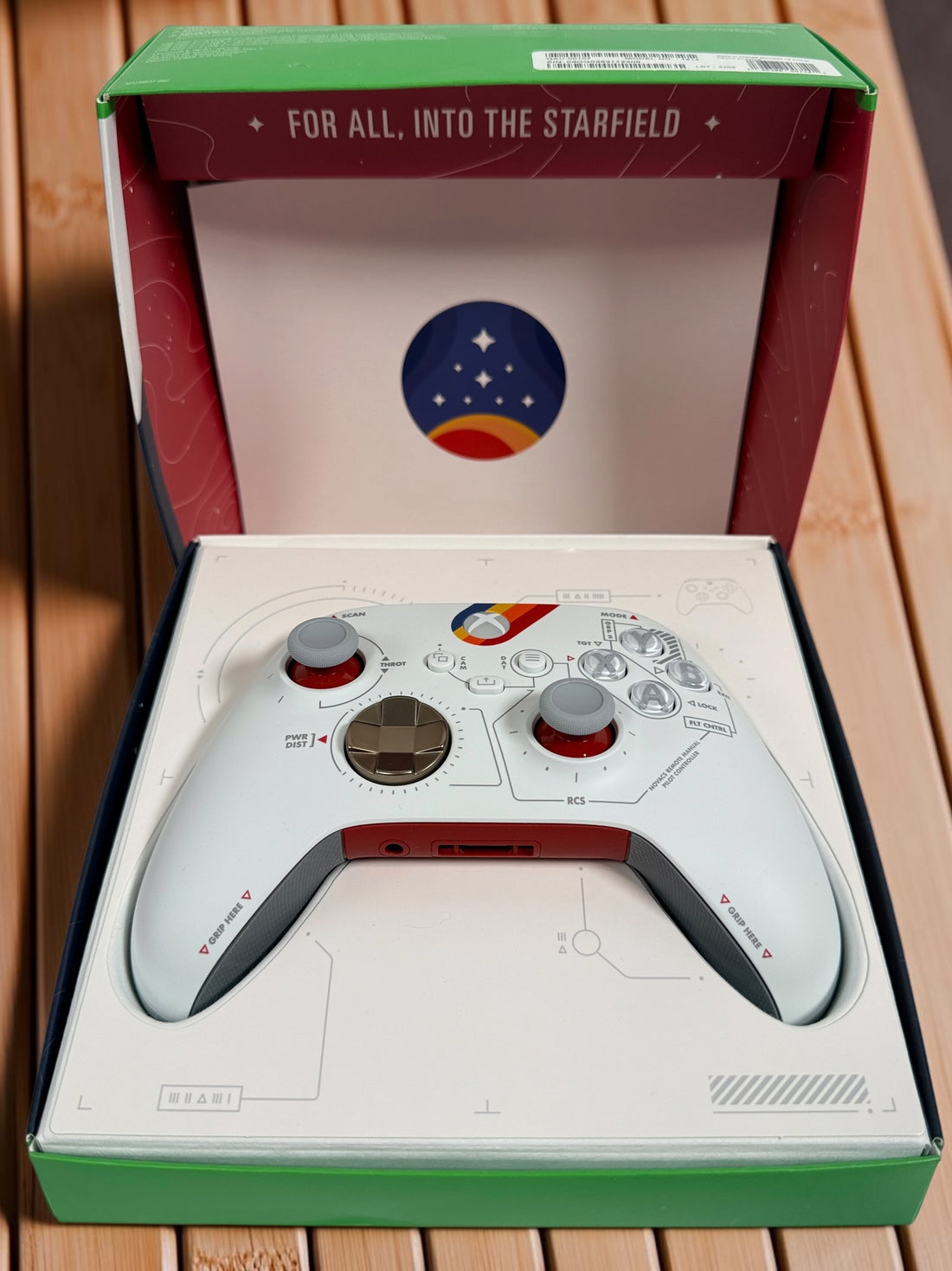 Official Microsoft Xbox Starfield Limited Edition Wireless Controller with original box. Compatible with Xbox Series X|S, Xbox One, PC, and Bluetooth devices.