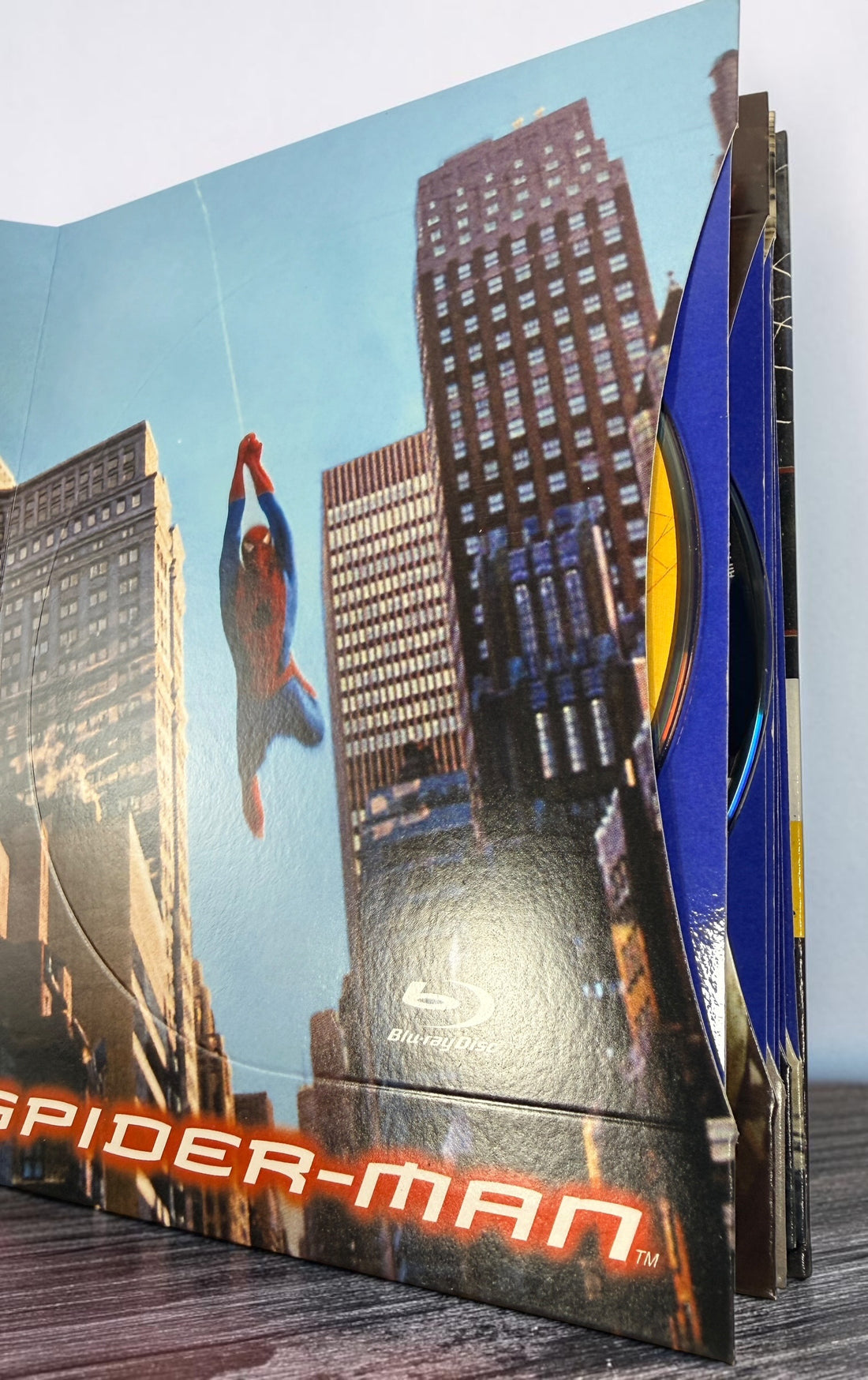 Complete Spider-Man Trilogy Origins Collection Digibook with 4K Ultra HD and Blu-ray discs plus bonus disc. Premium Tobey Maguire collector’s edition.