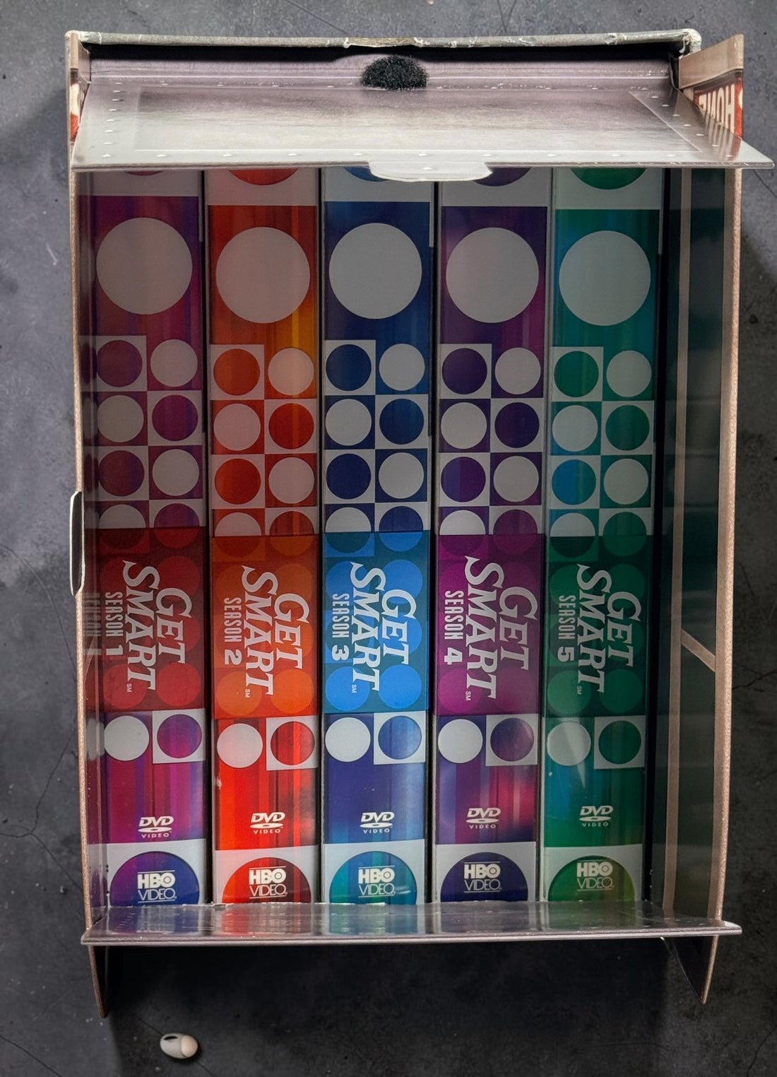 Complete Get Smart: The Complete Series DVD box set with all 5 seasons and 25 discs. Classic Don Adams spy comedy in original HBO collector’s slipcase.