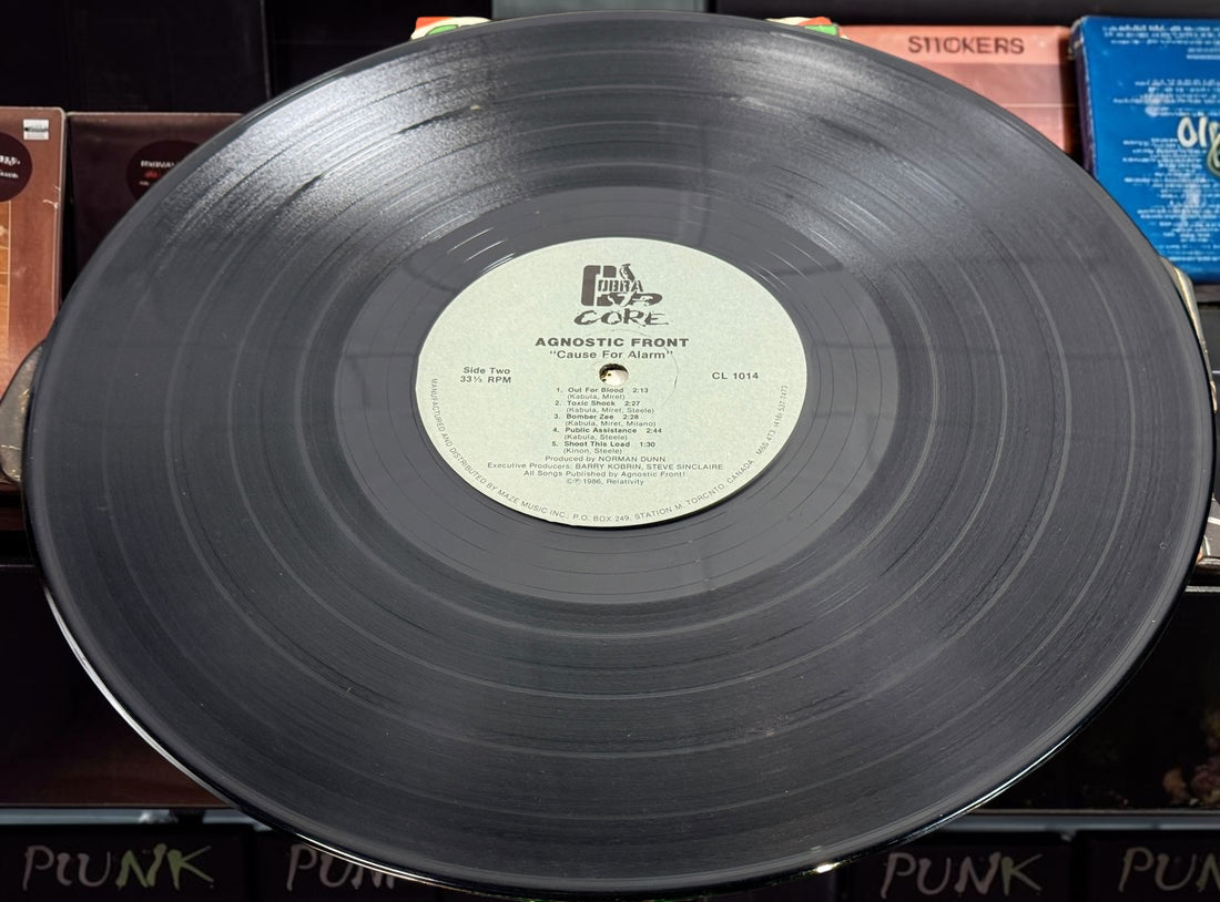 Agnostic Front, Cause For Alarm, pressage canadien de 1986, LP Cobra Core.