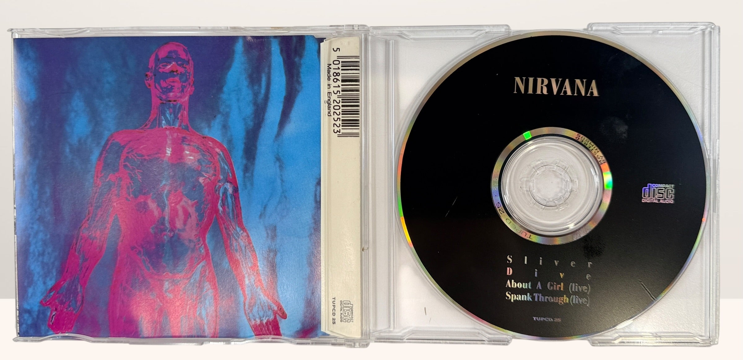 Nirvana, Sliver Dive, 1991 CD Maxi Single, Grunge, TUPCD25, Tested