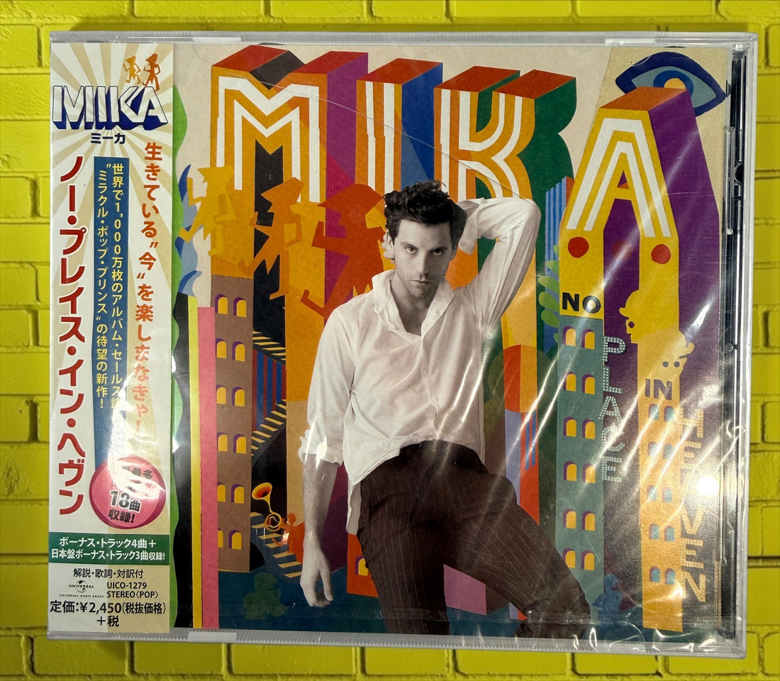 Japanese SHM-CD edition of Mika’s&nbsp;No Place In Heaven (UICO-1279) with original obi strip and three Japan-exclusive bonus tracks. Made in Japan.