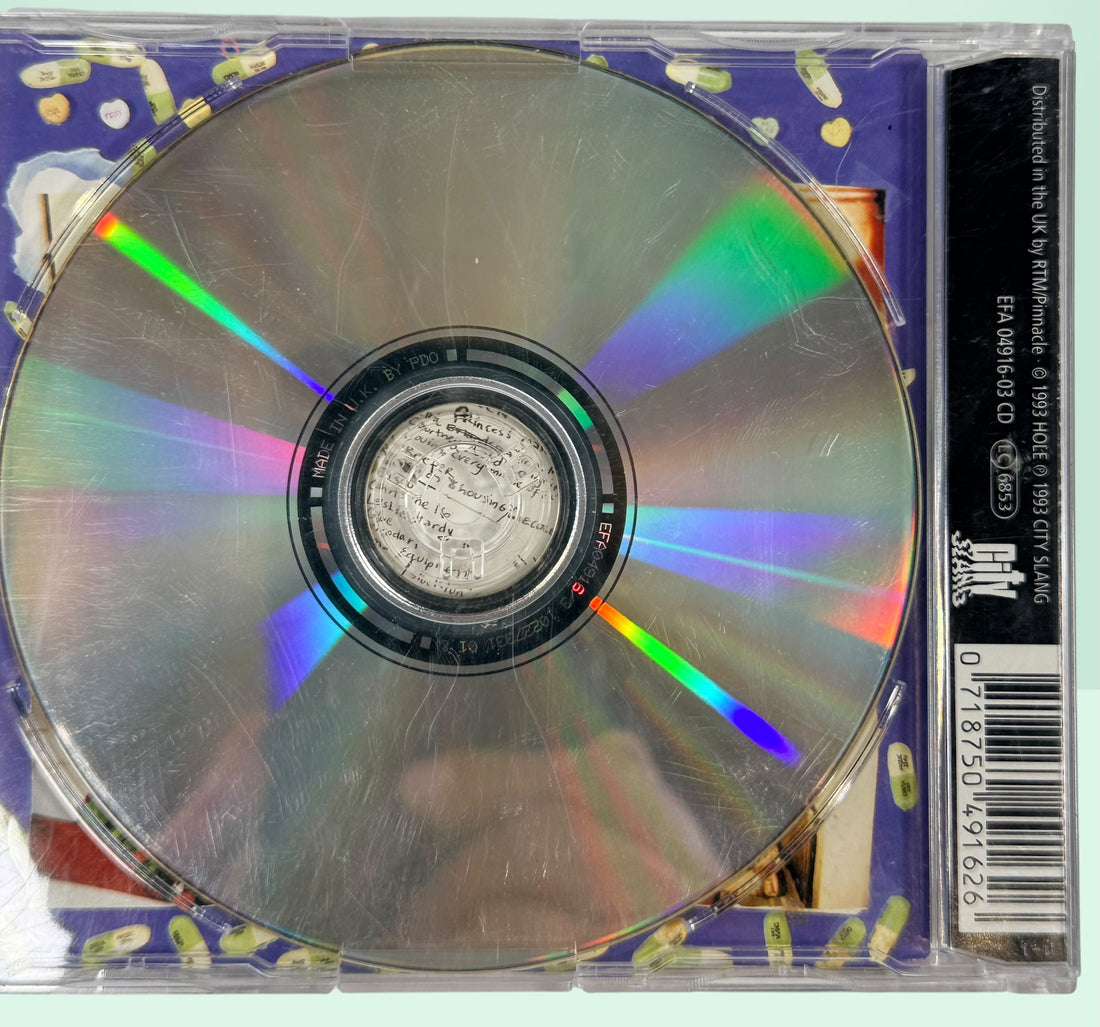 Rare 1993 Hole Beautiful Son UK CD single featuring Courtney Love. Includes 20 Years In The Dakota and Old Age. Original City Slang 3-track grunge collectible.