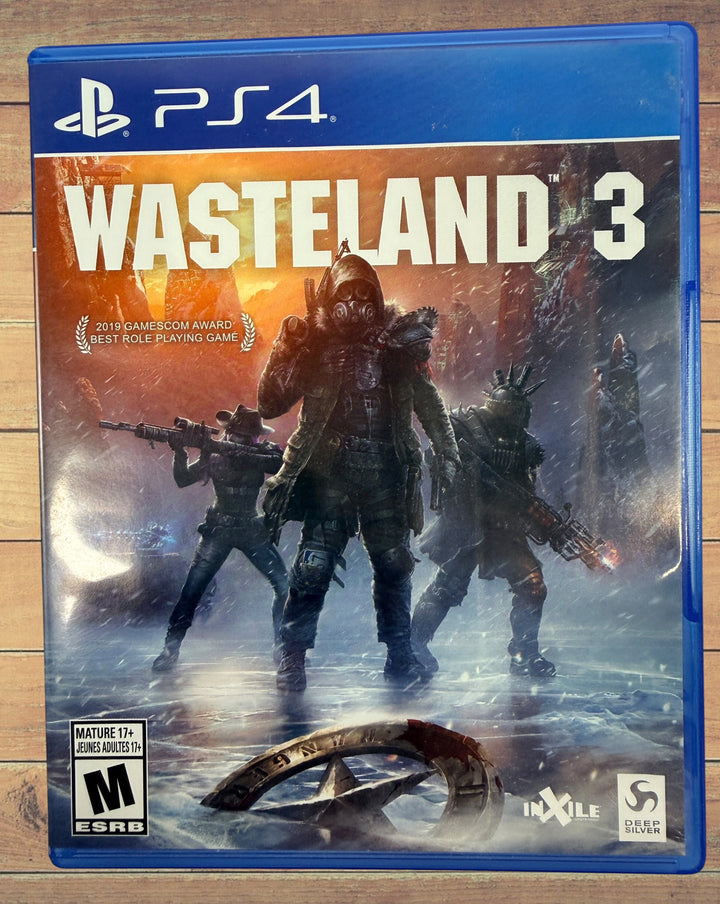 Tested complete copy of Wasteland 3 for PlayStation 4. Acclaimed tactical RPG with original case and artwork. Ready to play.