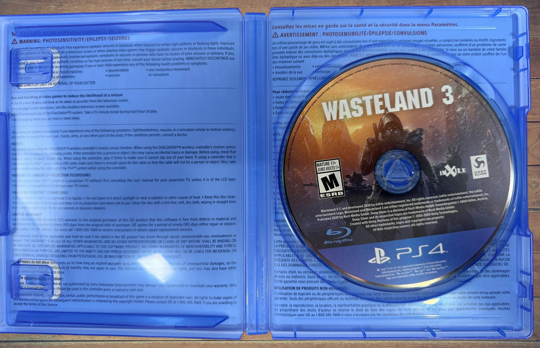 Tested complete copy of Wasteland 3 for PlayStation 4. Acclaimed tactical RPG with original case and artwork. Ready to play.