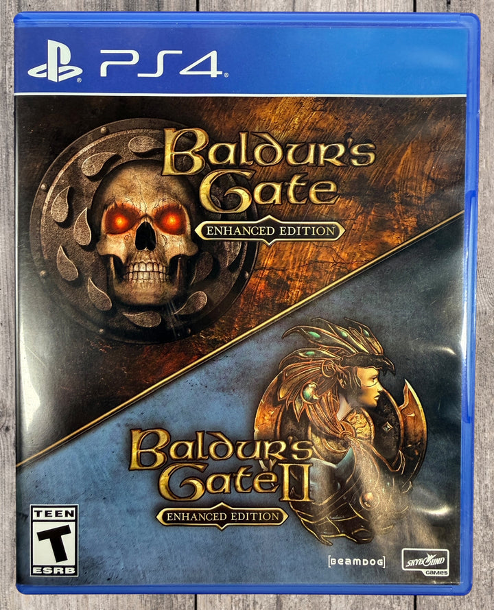 Complete PS4 copy of Baldur’s Gate I &amp; II Enhanced Edition including Siege of Dragonspear. Original case and disc in very good pre-owned condition.