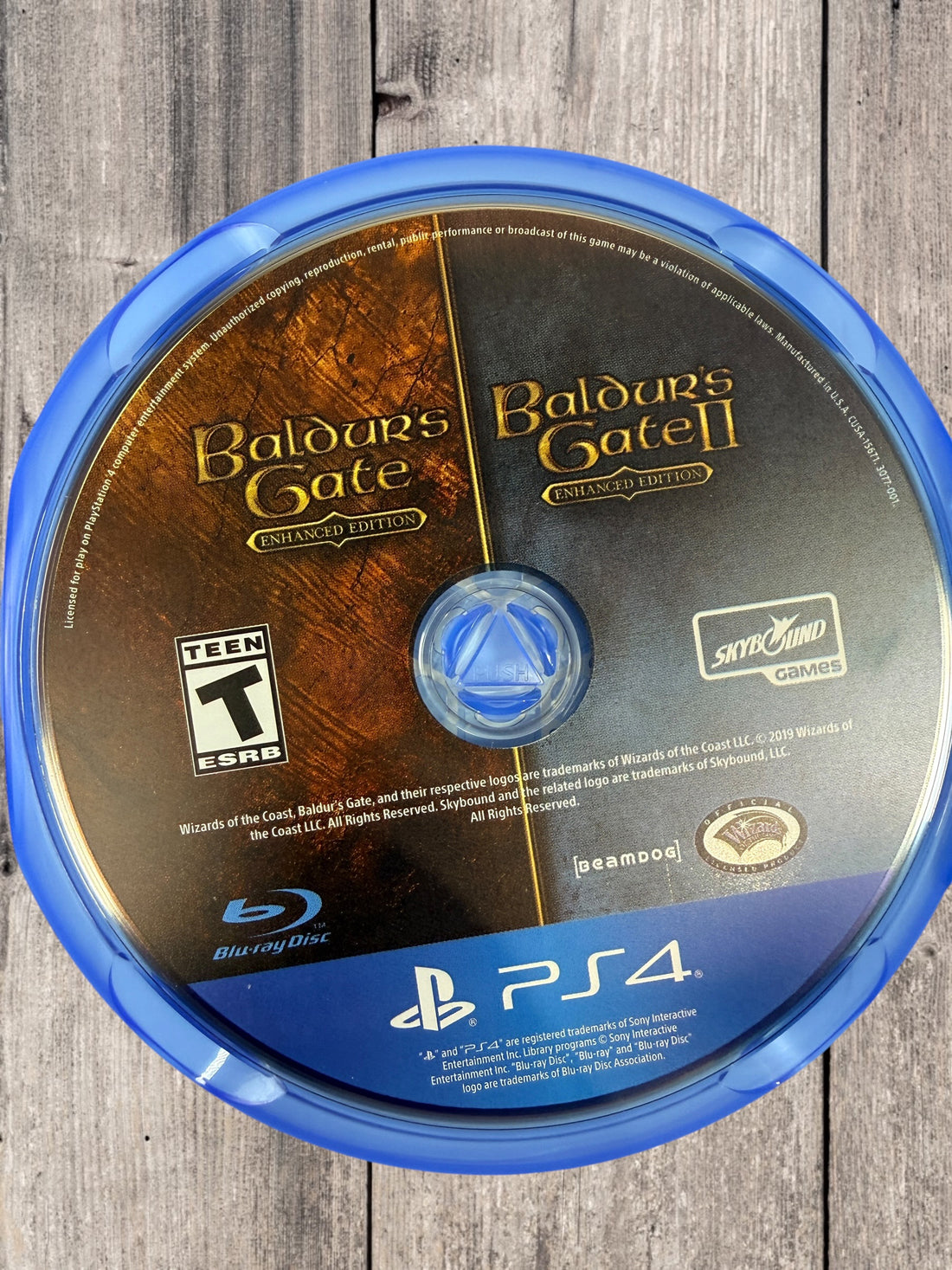 Complete PS4 copy of Baldur’s Gate I &amp; II Enhanced Edition including Siege of Dragonspear. Original case and disc in very good pre-owned condition.