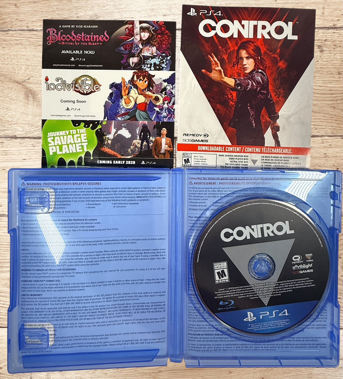Complete PS4 copy of Control by Remedy Entertainment. Includes original case, disc and inserts. Tested and fully functional Canadian bilingual edition.