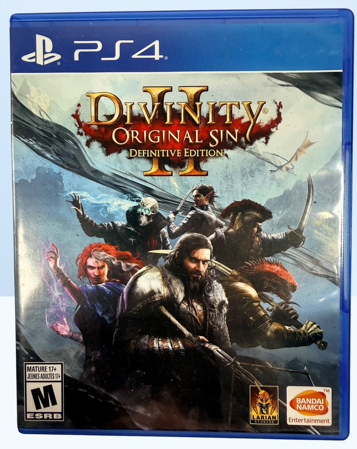 Complete PS4 copy of Divinity: Original Sin II Definitive Edition. Includes original case, artwork, and tested game disc. Award-winning tactical RPG by Larian Studios.