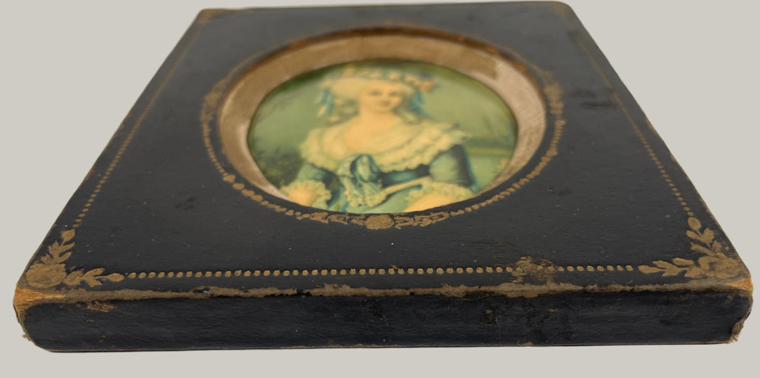 Vintage Miniature Portrait Plaque – Madame de Lamballe after Vigée Le Brun