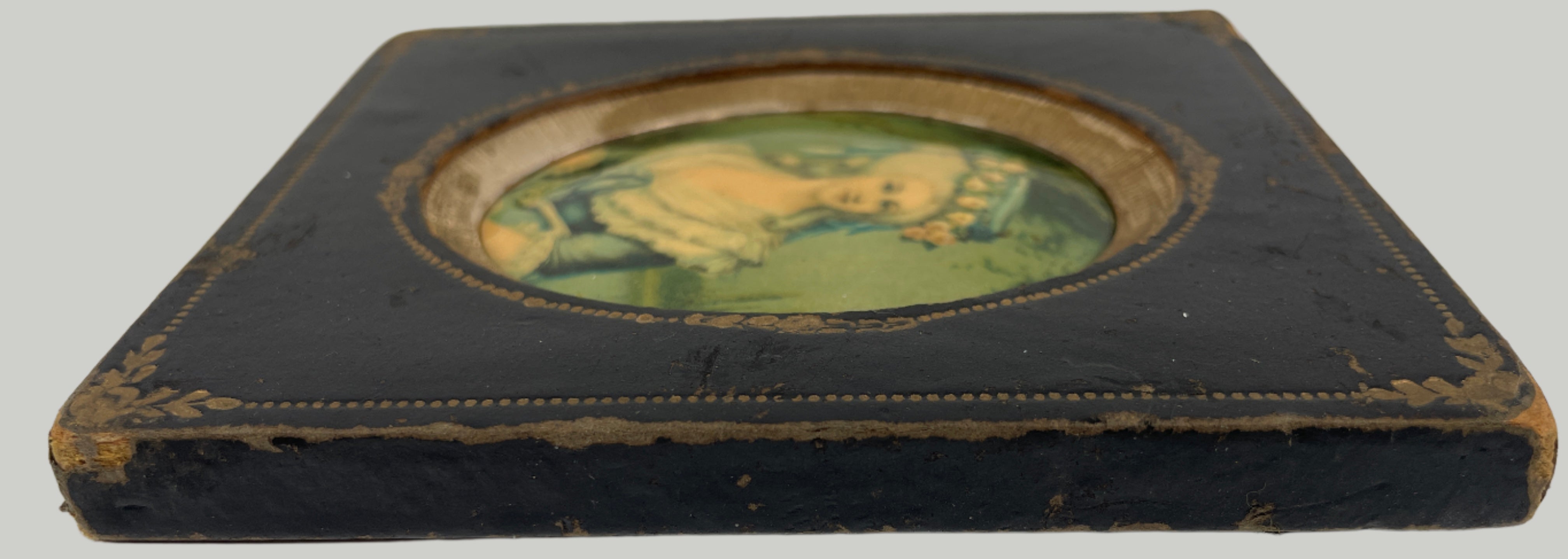 Vintage Miniature Portrait Plaque – Madame de Lamballe after Vigée Le Brun