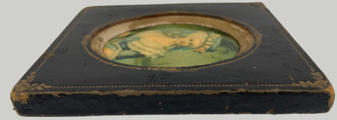 Vintage Miniature Portrait Plaque – Madame de Lamballe after Vigée Le Brun