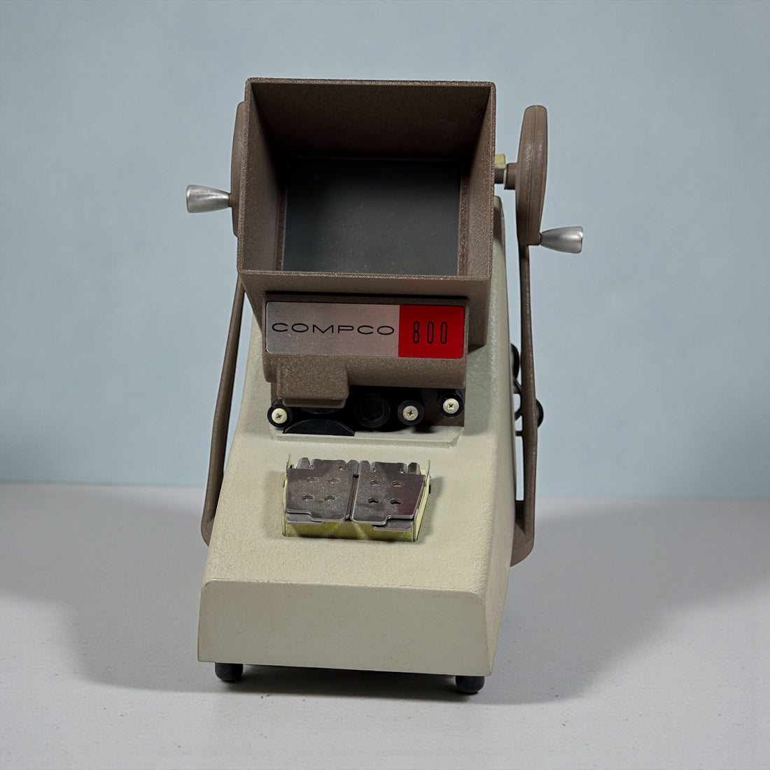 Vintage Compco 800-8M microfilm reader, fully working with lens and carrier. Durable industrial archival viewer. USA-made. Ships safely.