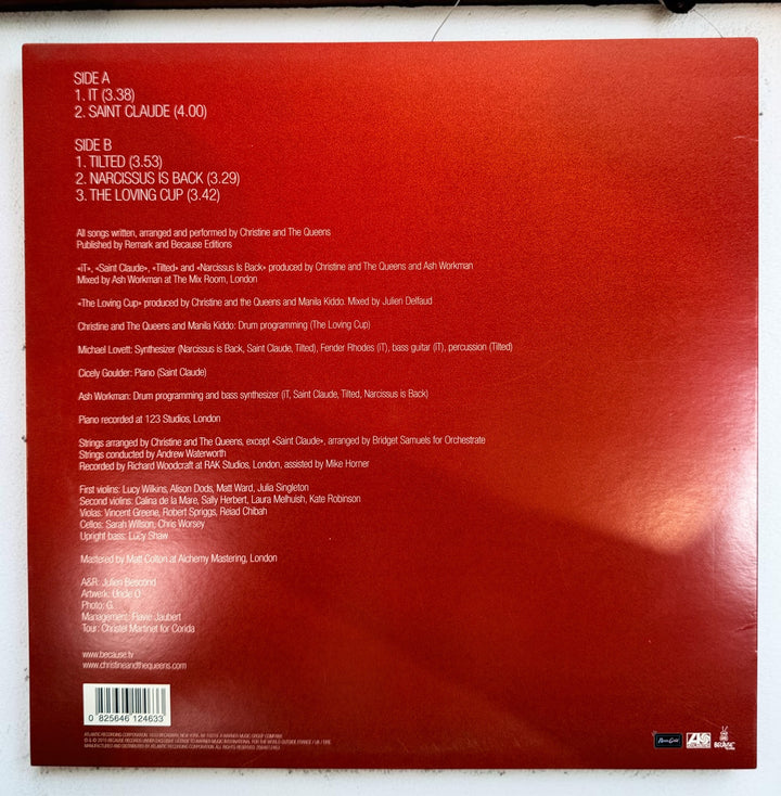 Rare 2015 Christine and the Queens Saint Claude EP on translucent red vinyl. Includes original sleeve and five-track 12-inch record in very good condition.