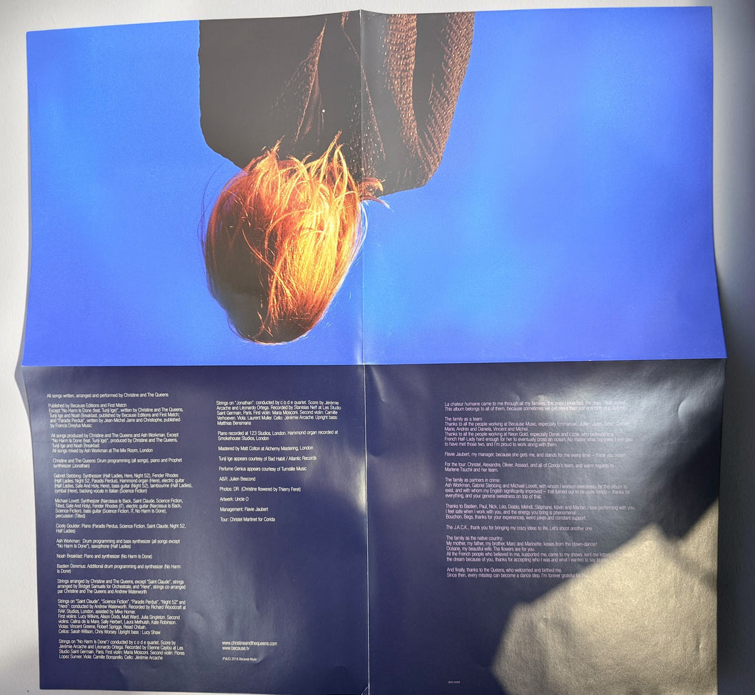 Original 2016 Christine and the Queens Chaleur Humaine clear vinyl LP on Because Music. French gatefold pressing with original artwork. Very good condition.