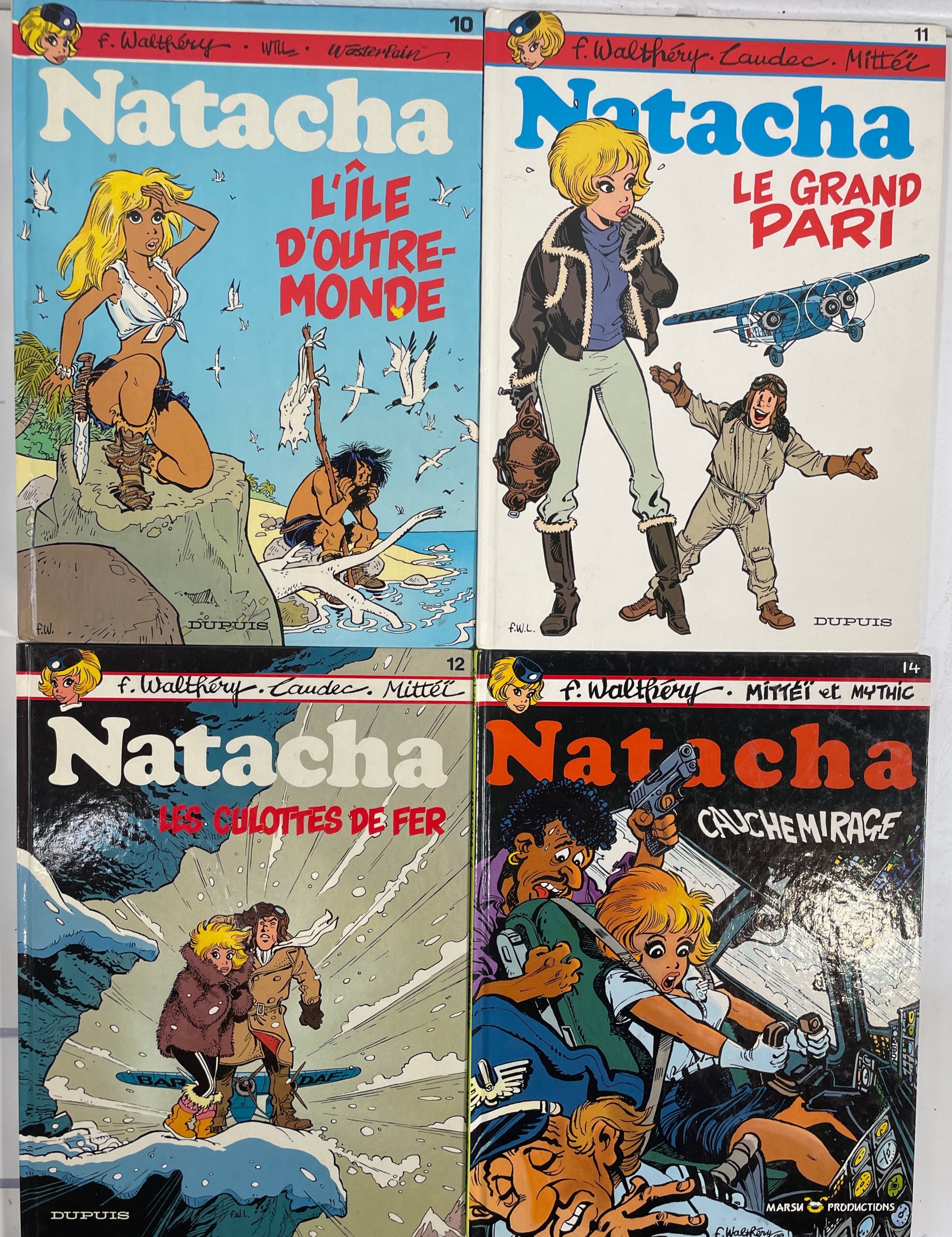 Coffret BD Vintage Natacha – Tomes 2, 7 à 12 et 14, Dupuis &amp; Marsu Productions