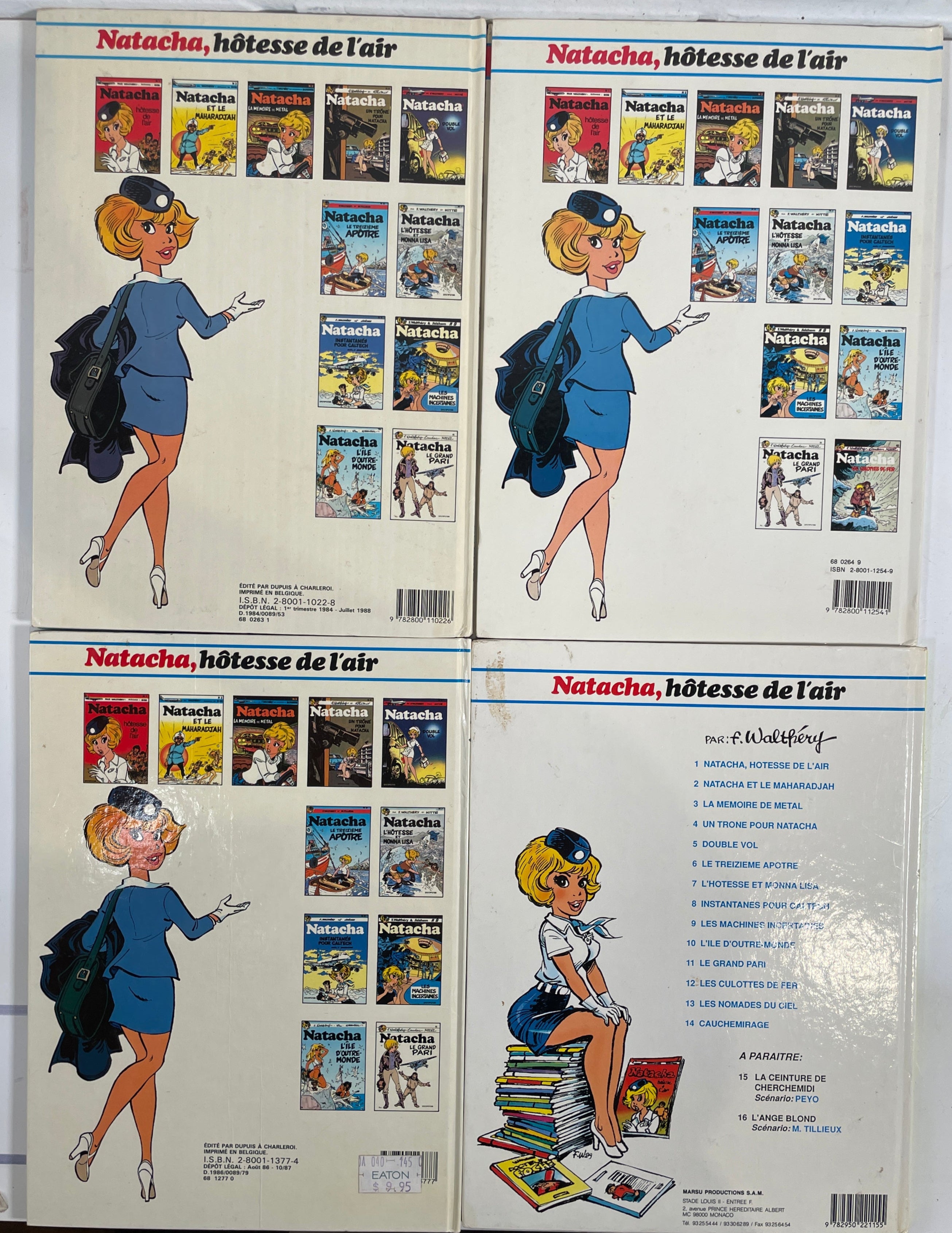 Coffret BD Vintage Natacha – Tomes 2, 7 à 12 et 14, Dupuis &amp; Marsu Productions