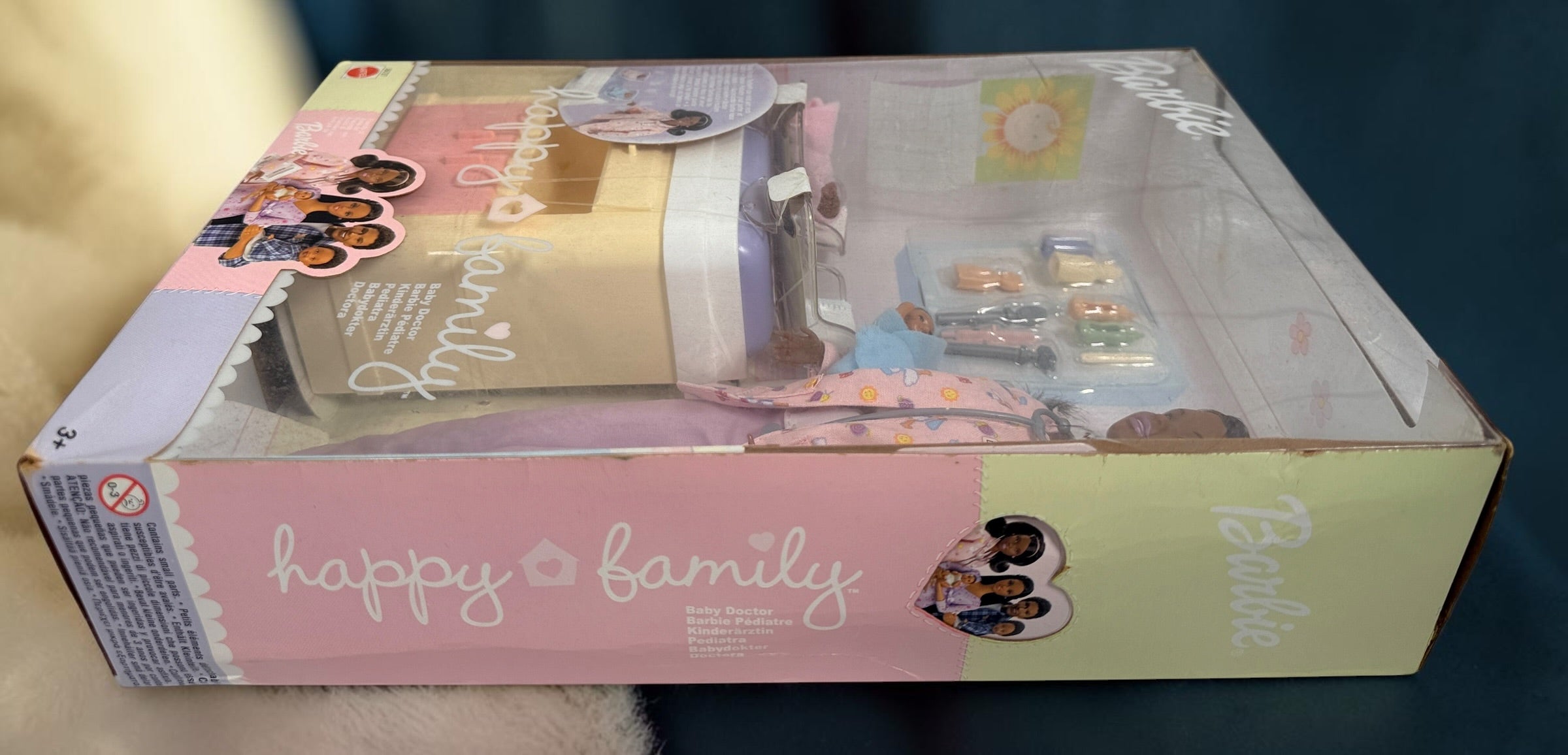 Original 2002 Mattel Barbie Happy Family Baby Doctor #56727 African American doll. New in box with twins, nursery station and accessories. Rare collectible.