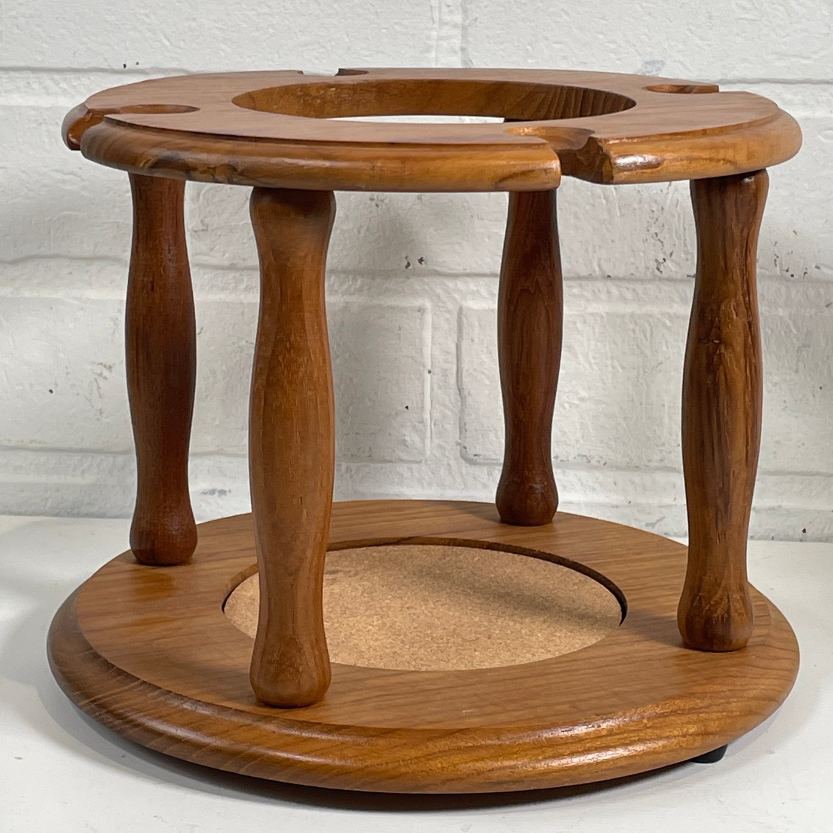 1970s Giftcraft Teak Dolphin Wine Rack – Thai Hand-Carved MCM