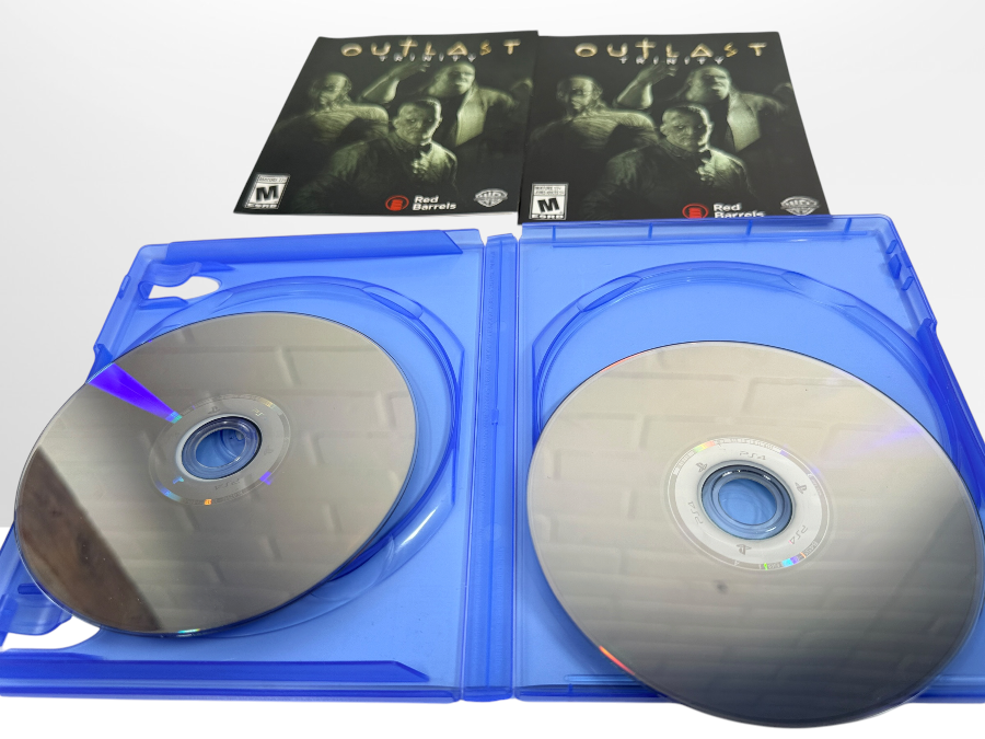 Complete Outlast Trinity for PS4 with both game discs, original case and insert. Includes Outlast, Whistleblower, and Outlast II. Tested and fully functional.