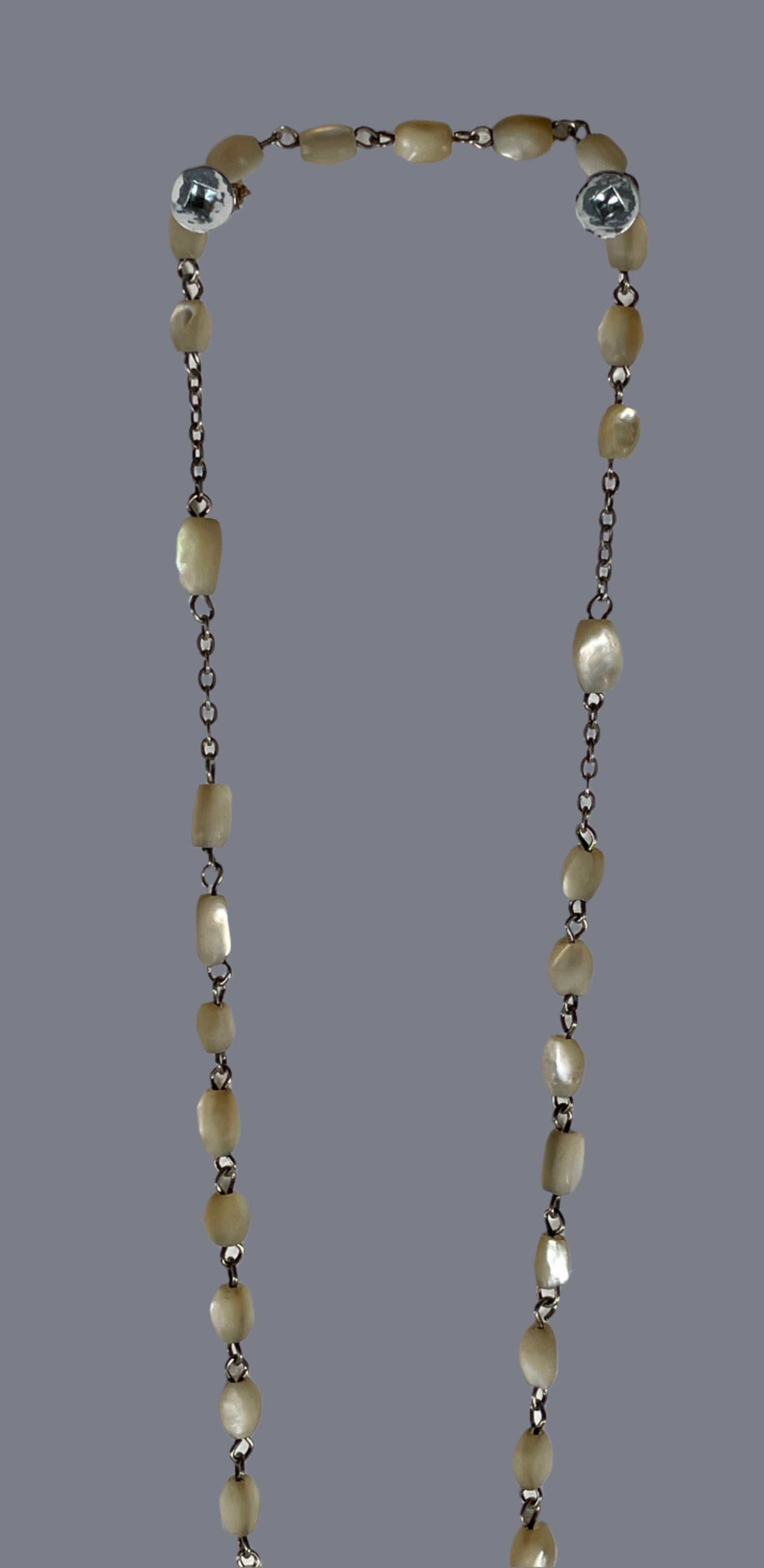 1904 French Rosary – Nacre Beads & Engraved Crucifix