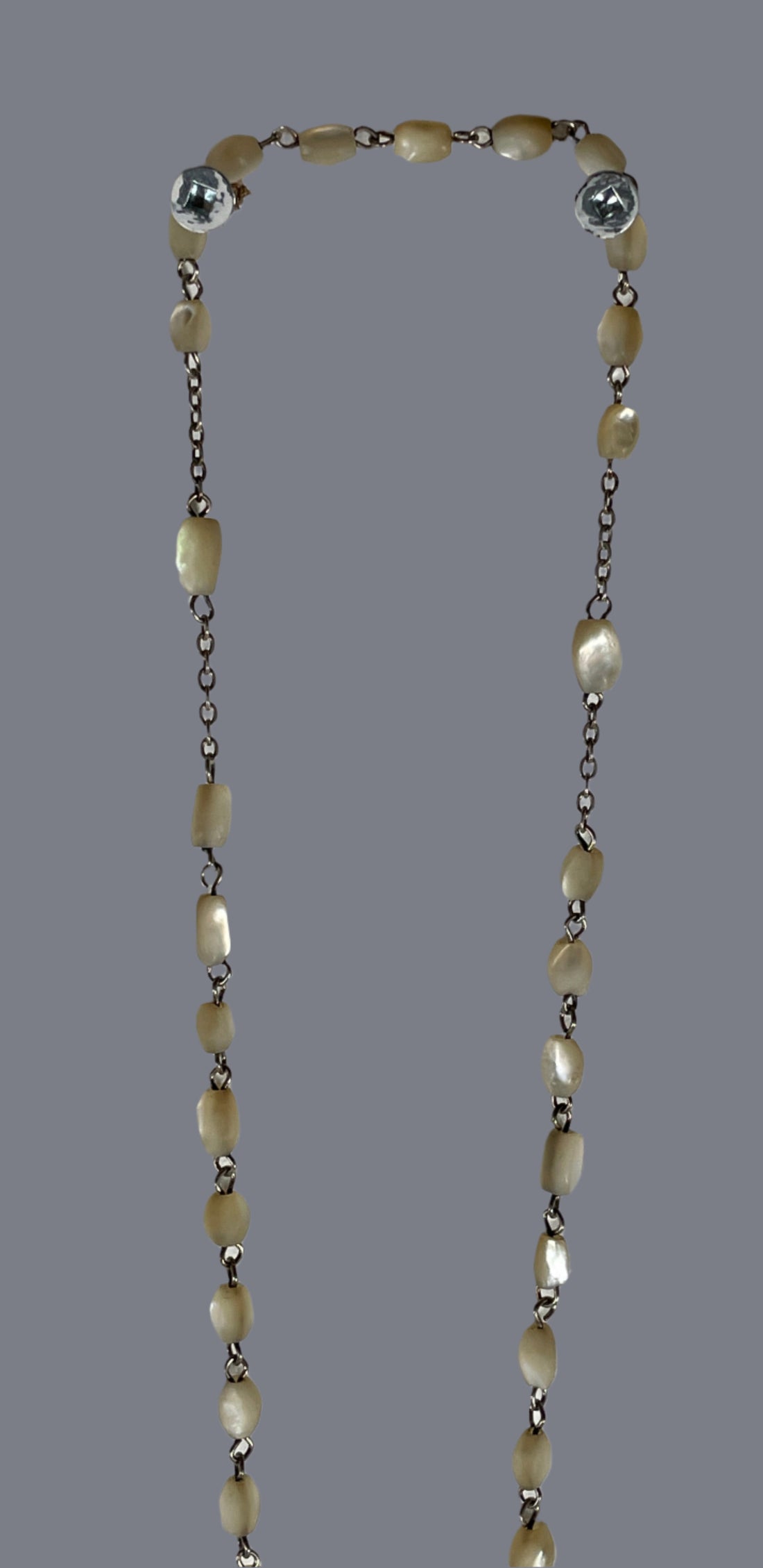 1904 French Rosary – Nacre Beads & Engraved Crucifix