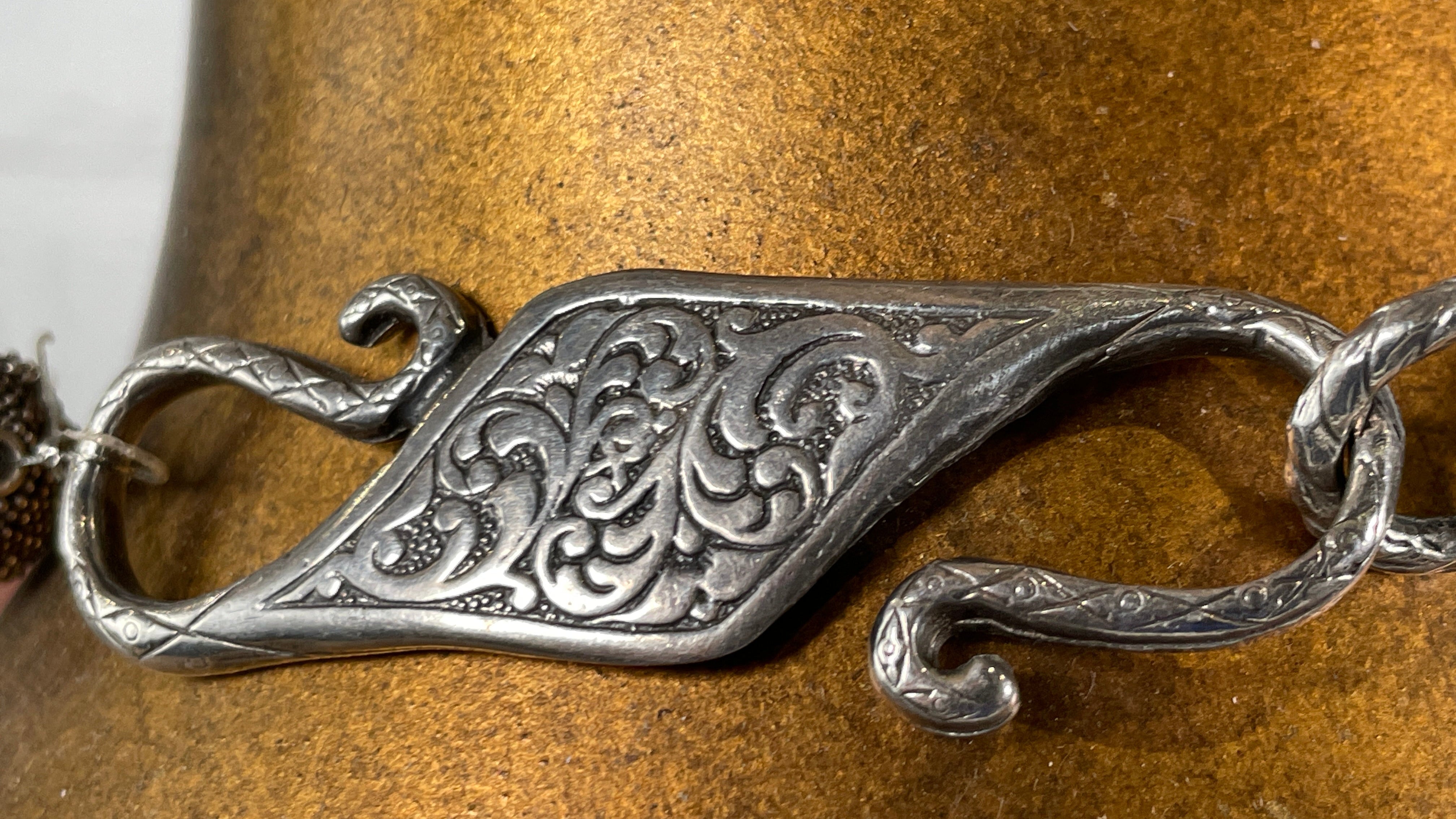 Baroque Pear Statement Necklace – 3 Strands, Quartz & Silver Clasp