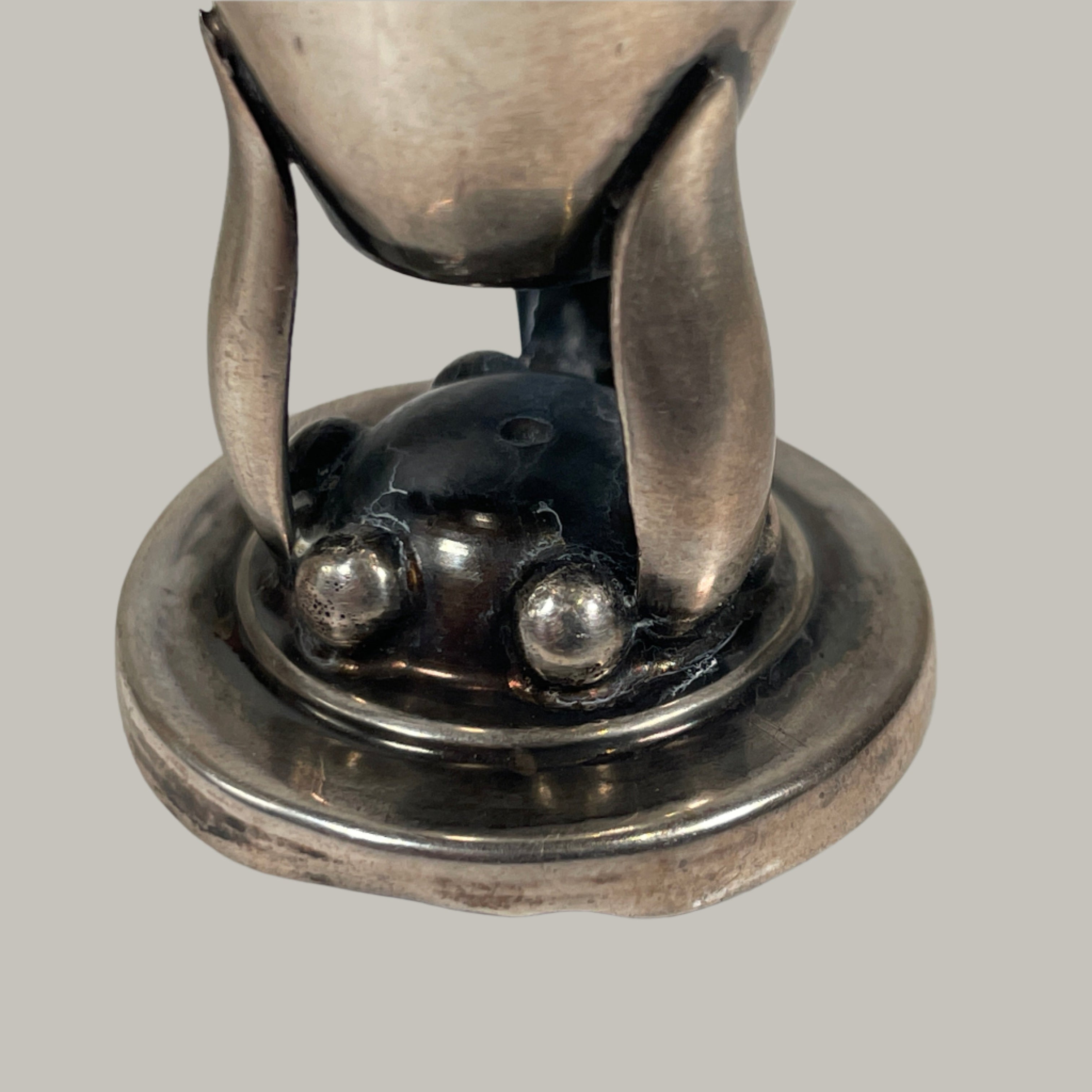 Vintage 1940s Sterling Salt & Pepper Shakers – Atomic Age Design