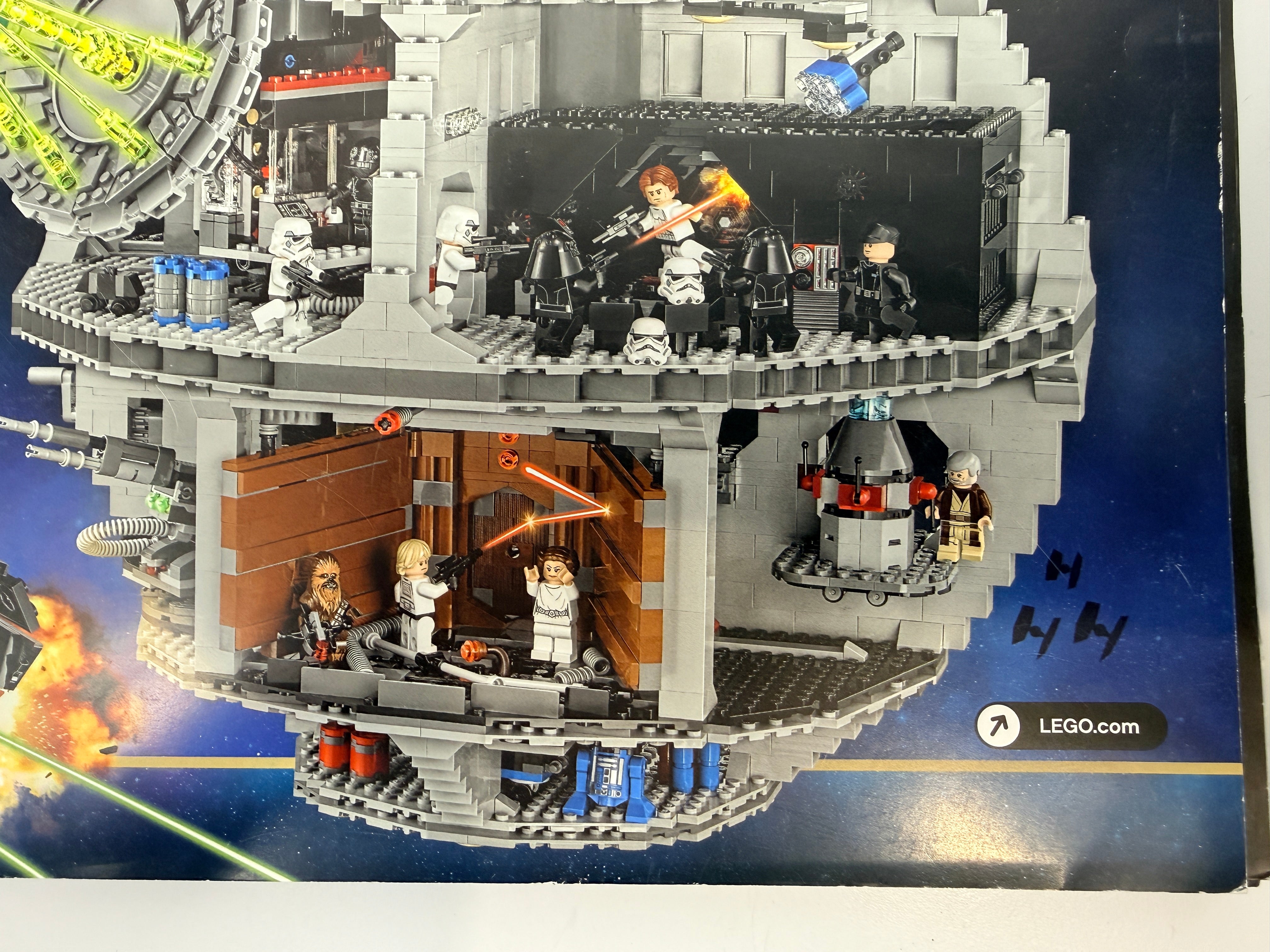 Original LEGO Star Wars 75159 Death Star spiral-bound instruction manual from 2016. Genuine replacement building instructions. Manual only, pre-owned.