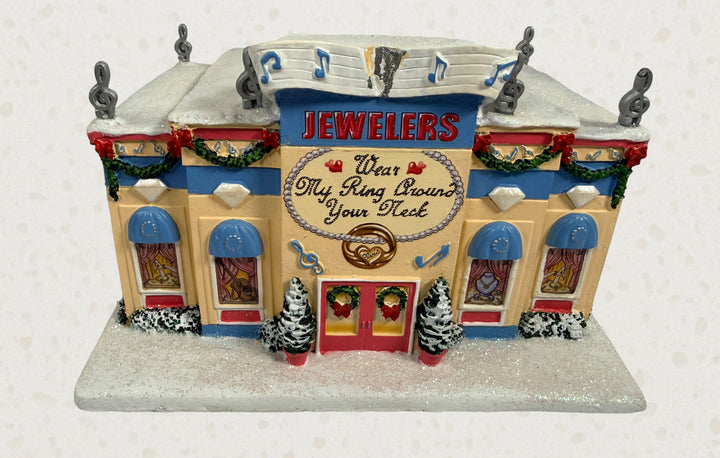 2006 Hawthorne Village Elvis Wear My Ring Around Your Neck Jewelry Store. Fair condition with visible top damage. Cord and bulb not included.