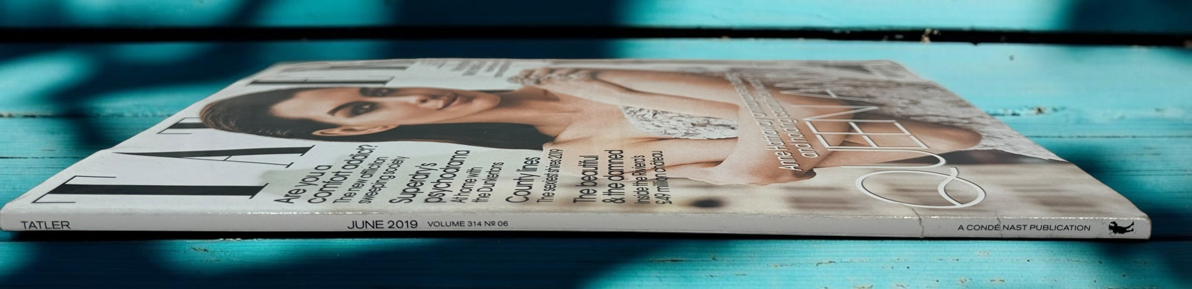 Tatler June 2019 featuring Anne Hathaway on the Queen Anne cover. Collectible Condé Nast fashion, society and celebrity magazine in good condition.