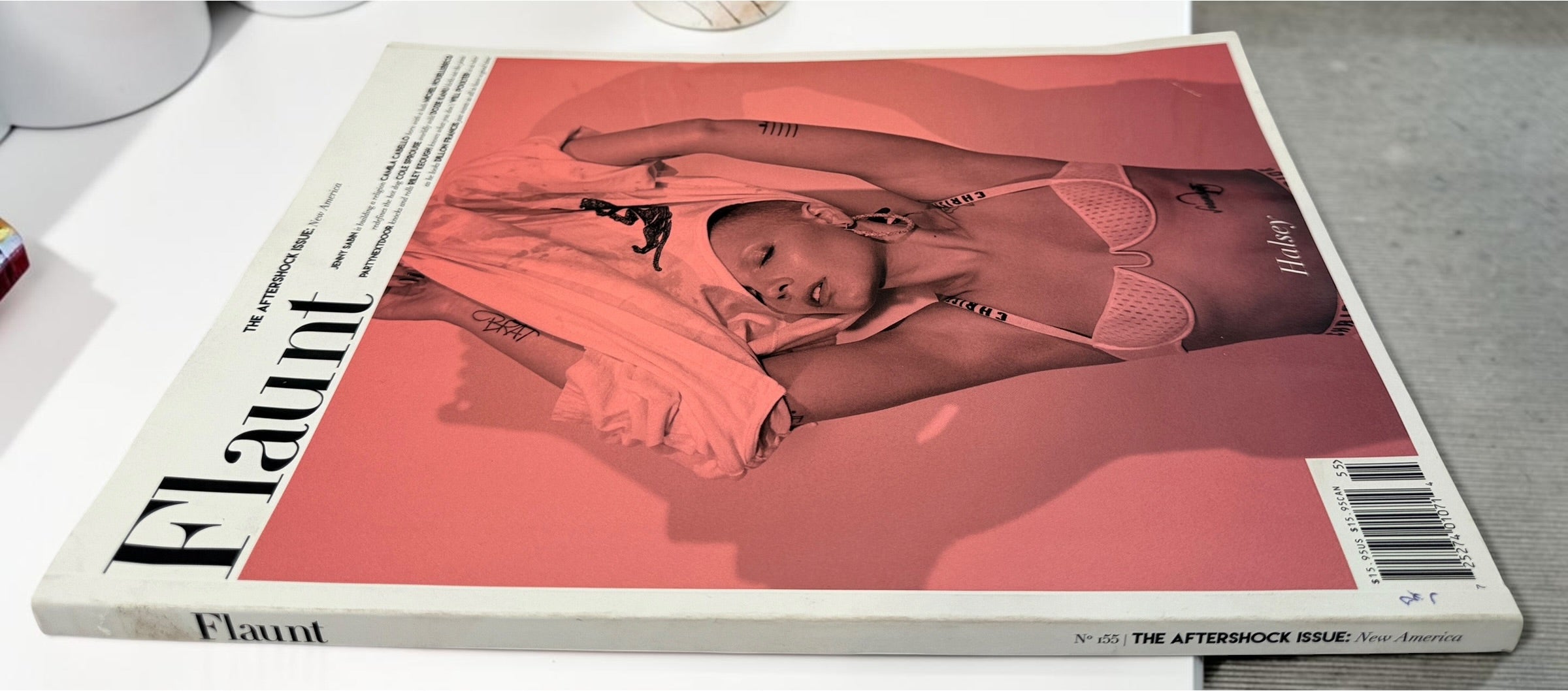 Shop Flaunt Magazine No. 155 from 2017, The Aftershock Issue featuring Halsey, with Camila Cabello, Cole Sprouse, Riley Keough and more.