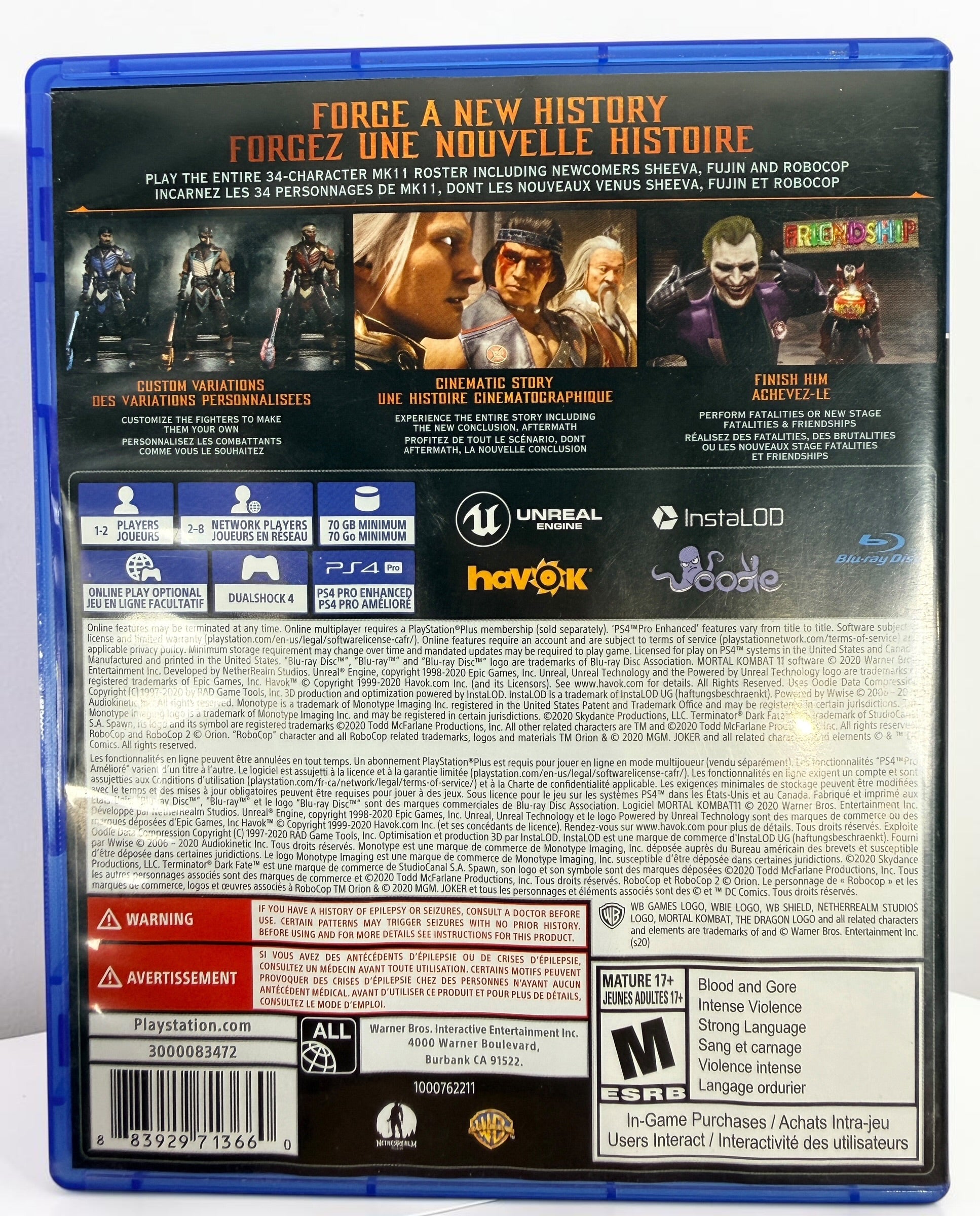 Complete PS4 Mortal Kombat 11 Aftermath Kollection with both original discs, case and insert. Includes the Aftermath expansion and Kombat Pack.
