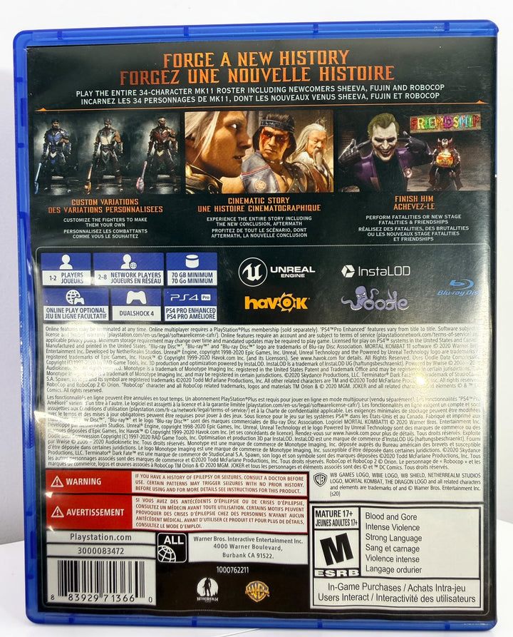 Complete PS4 Mortal Kombat 11 Aftermath Kollection with both original discs, case and insert. Includes the Aftermath expansion and Kombat Pack.