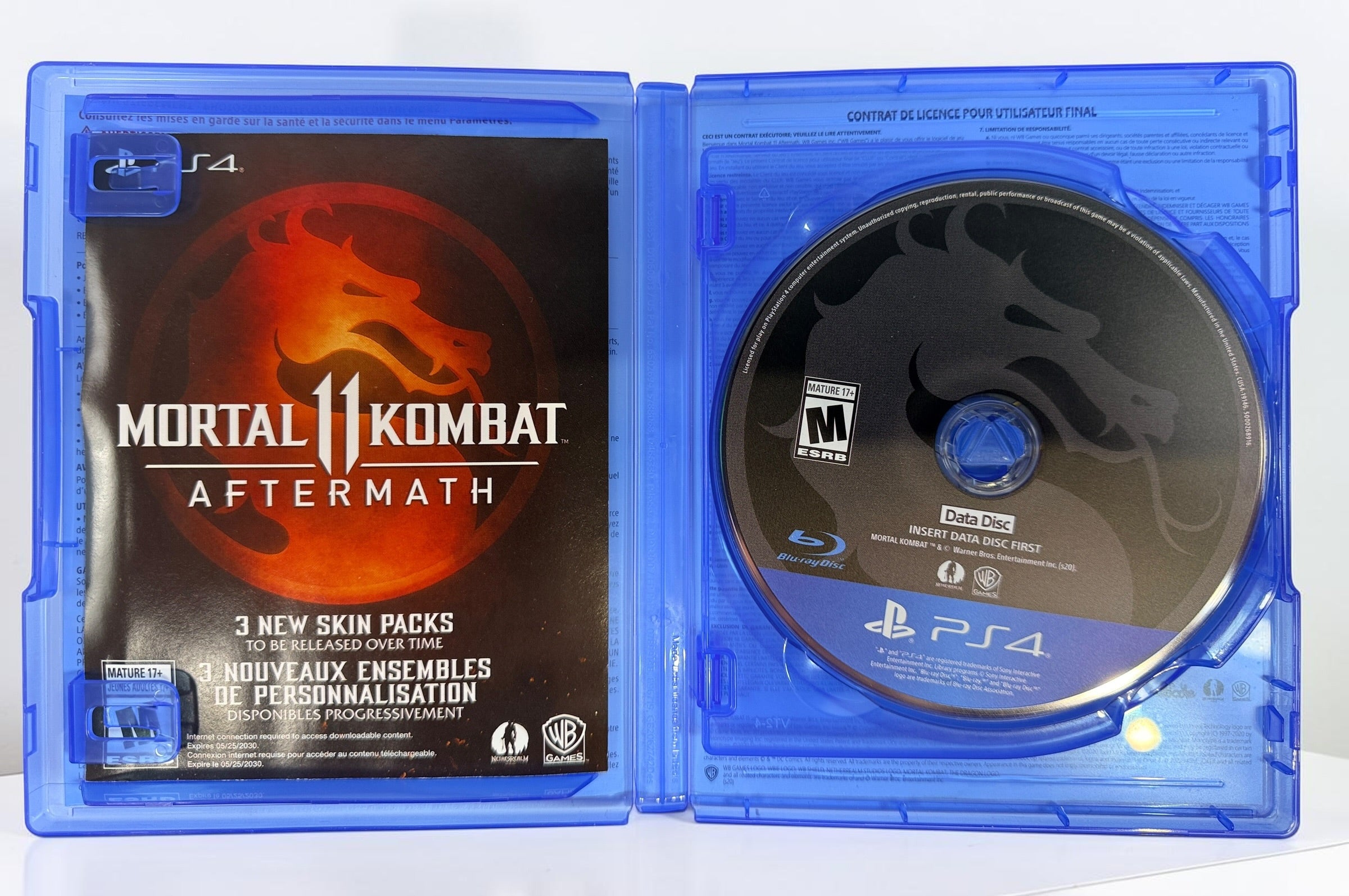 Complete PS4 Mortal Kombat 11 Aftermath Kollection with both original discs, case and insert. Includes the Aftermath expansion and Kombat Pack.