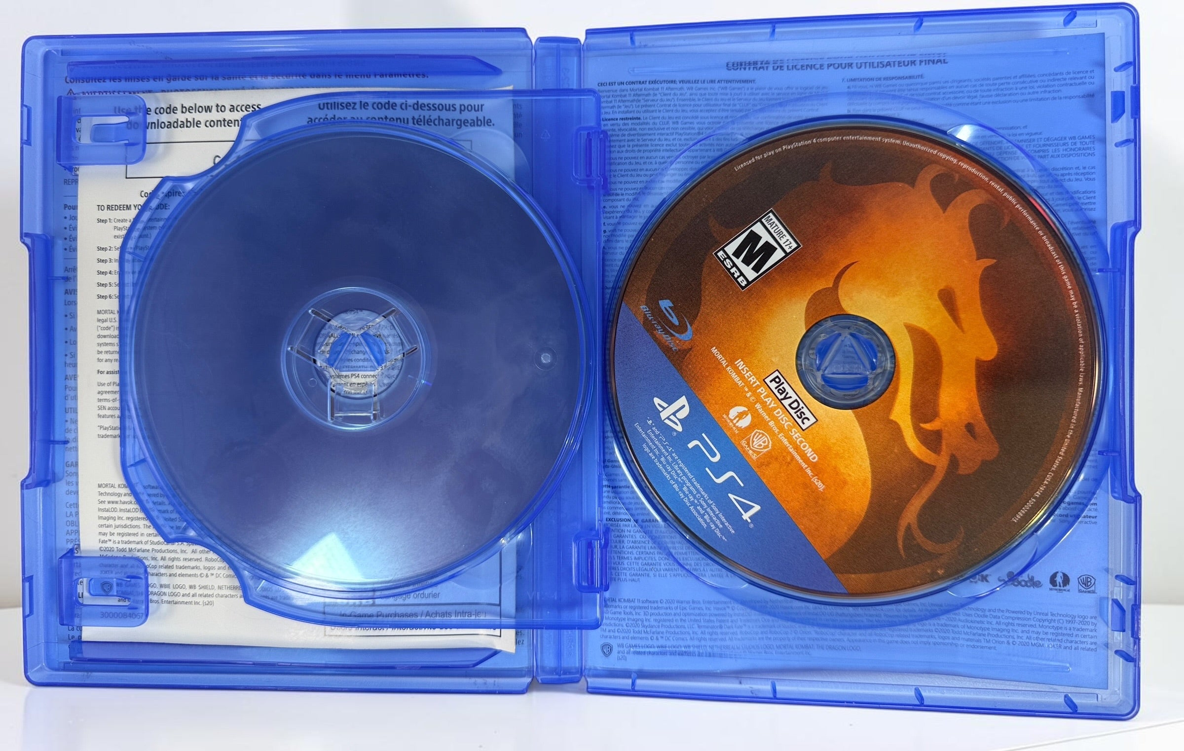 Complete PS4 Mortal Kombat 11 Aftermath Kollection with both original discs, case and insert. Includes the Aftermath expansion and Kombat Pack.