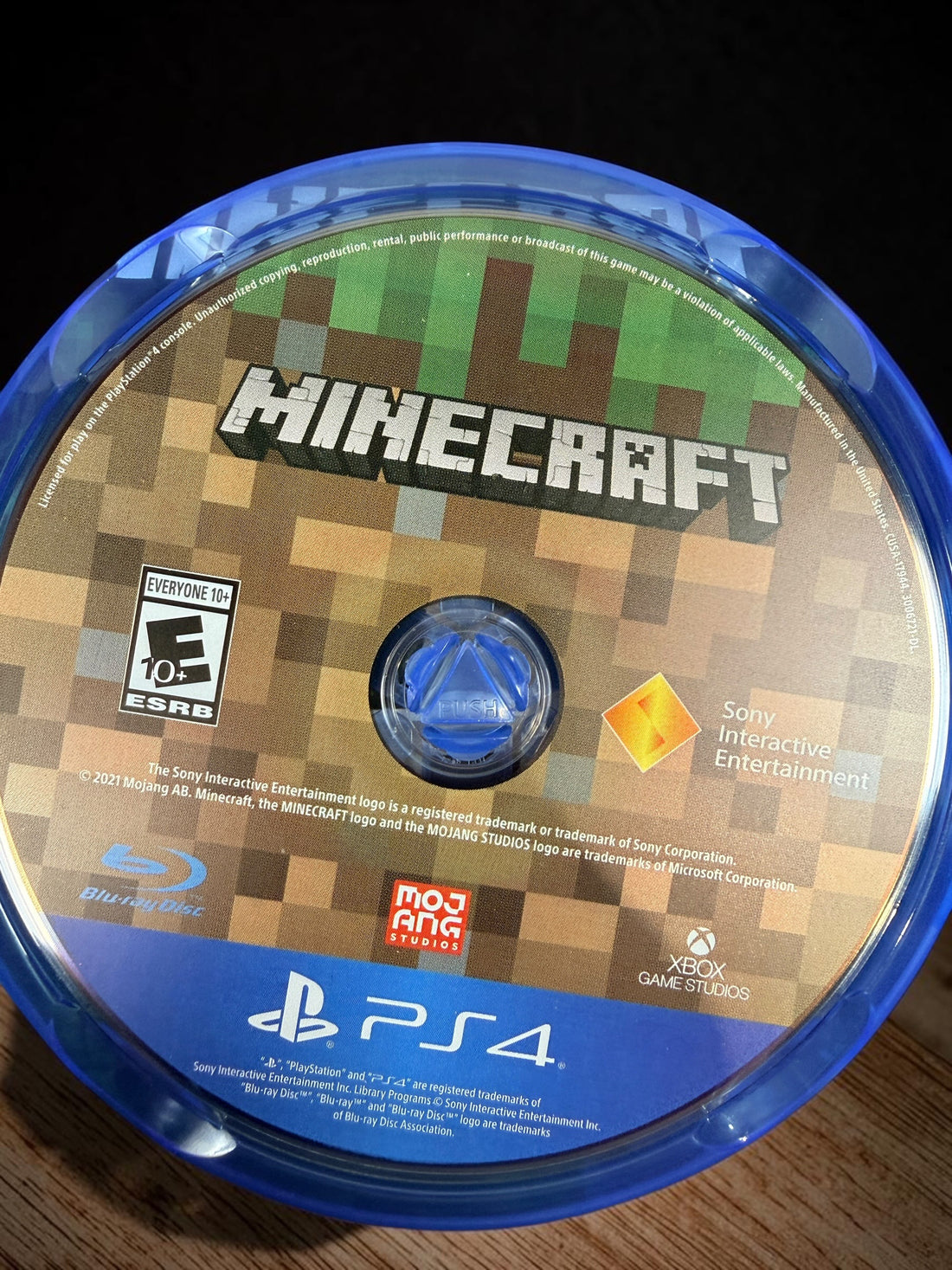 Complete Minecraft for PS4 with original case, game disc and Starter Pack insert. PS VR compatible. Very good pre-owned condition.