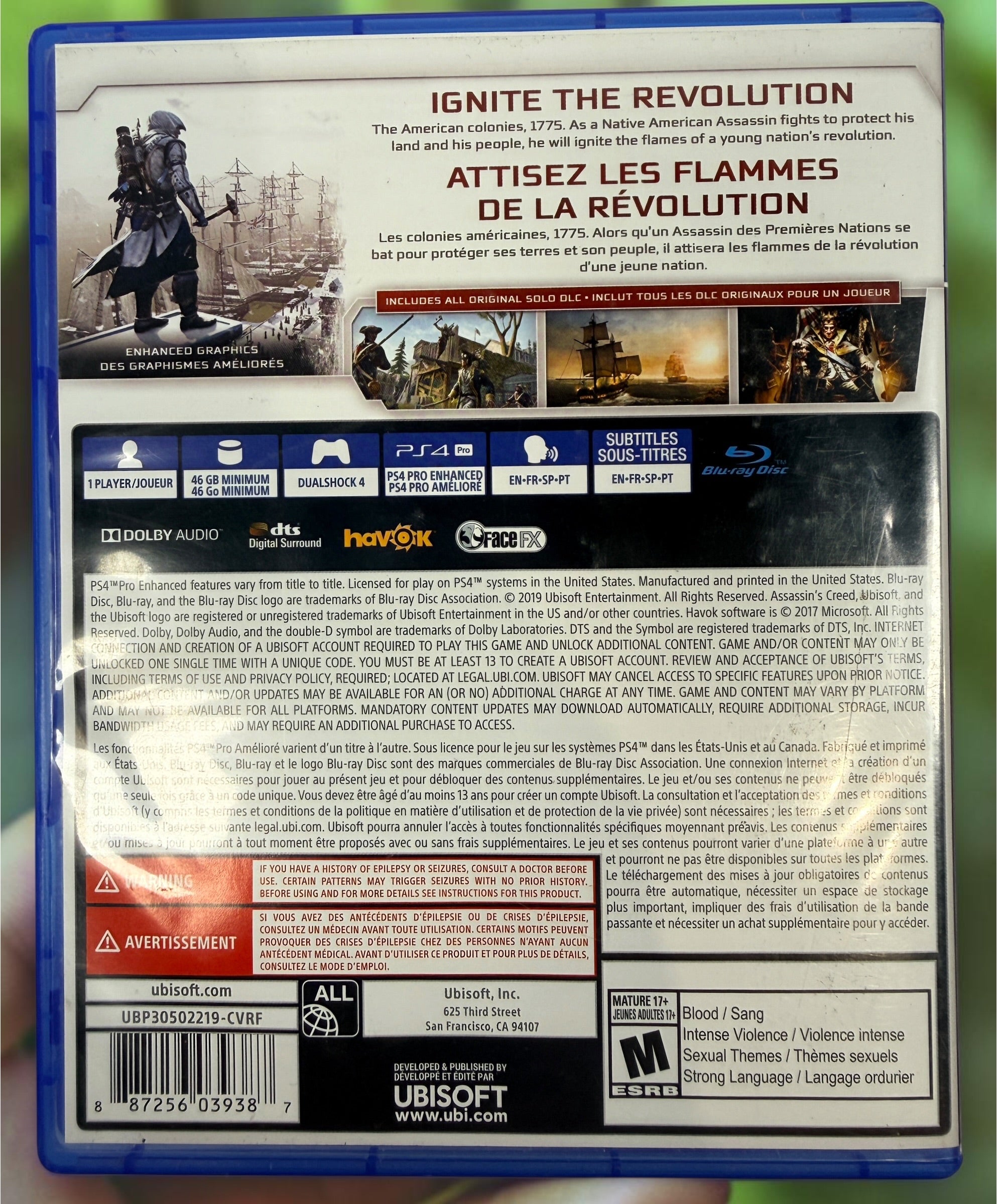 Assassin’s Creed III, Remastered PS4 ,Complete with Liberation.