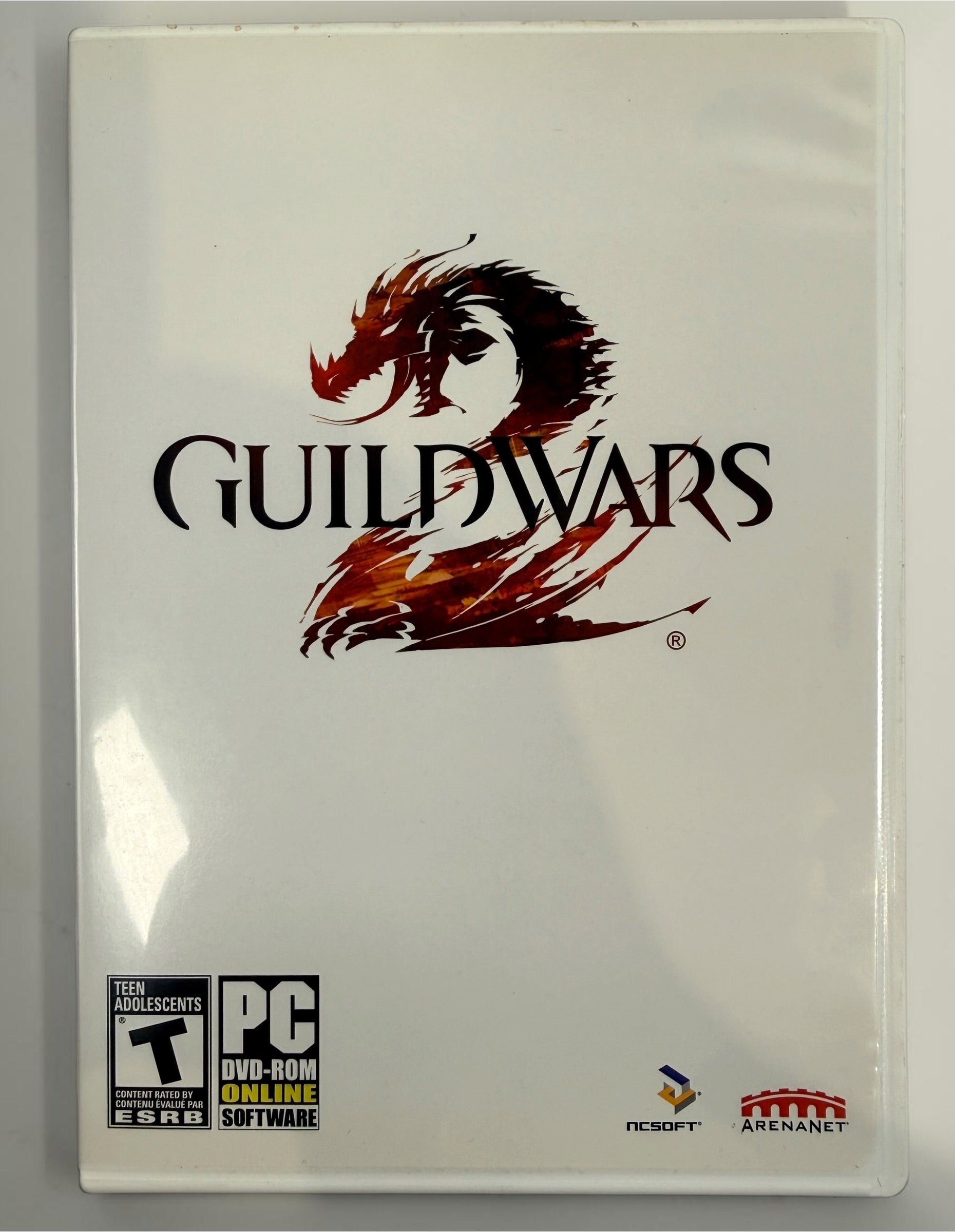Complete Guild Wars 2 PC DVD-ROM with both installation discs, original case, slipcover and serial code booklet. Clean used copy in good condition.