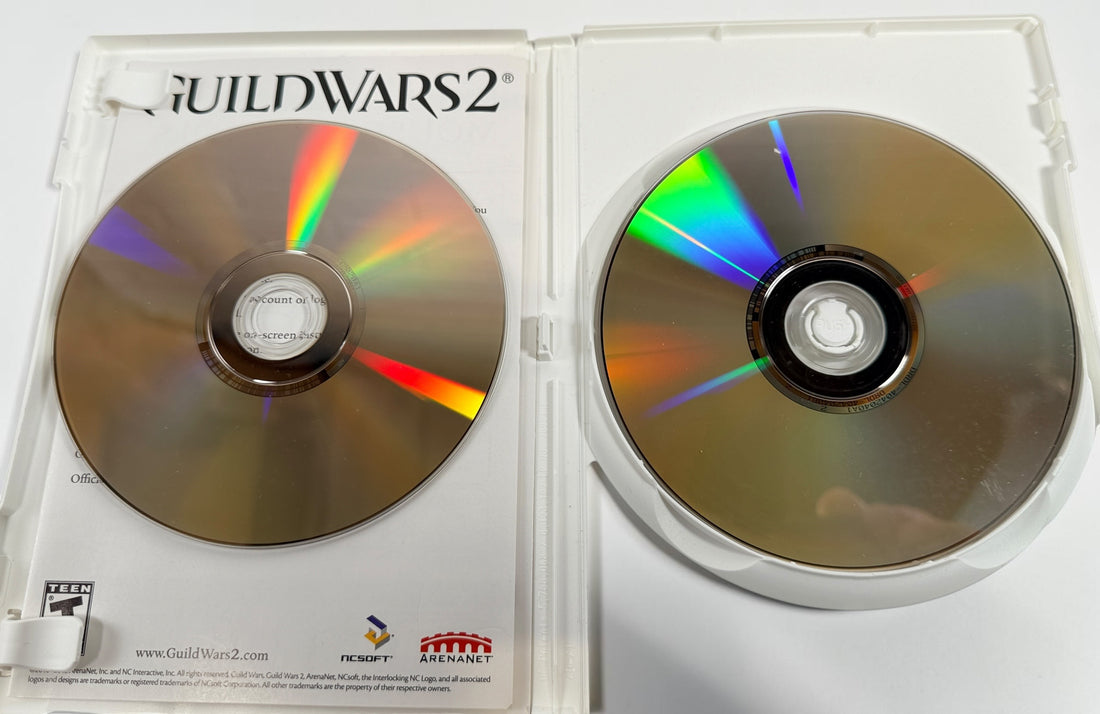 Complete Guild Wars 2 PC DVD-ROM with both installation discs, original case, slipcover and serial code booklet. Clean used copy in good condition.