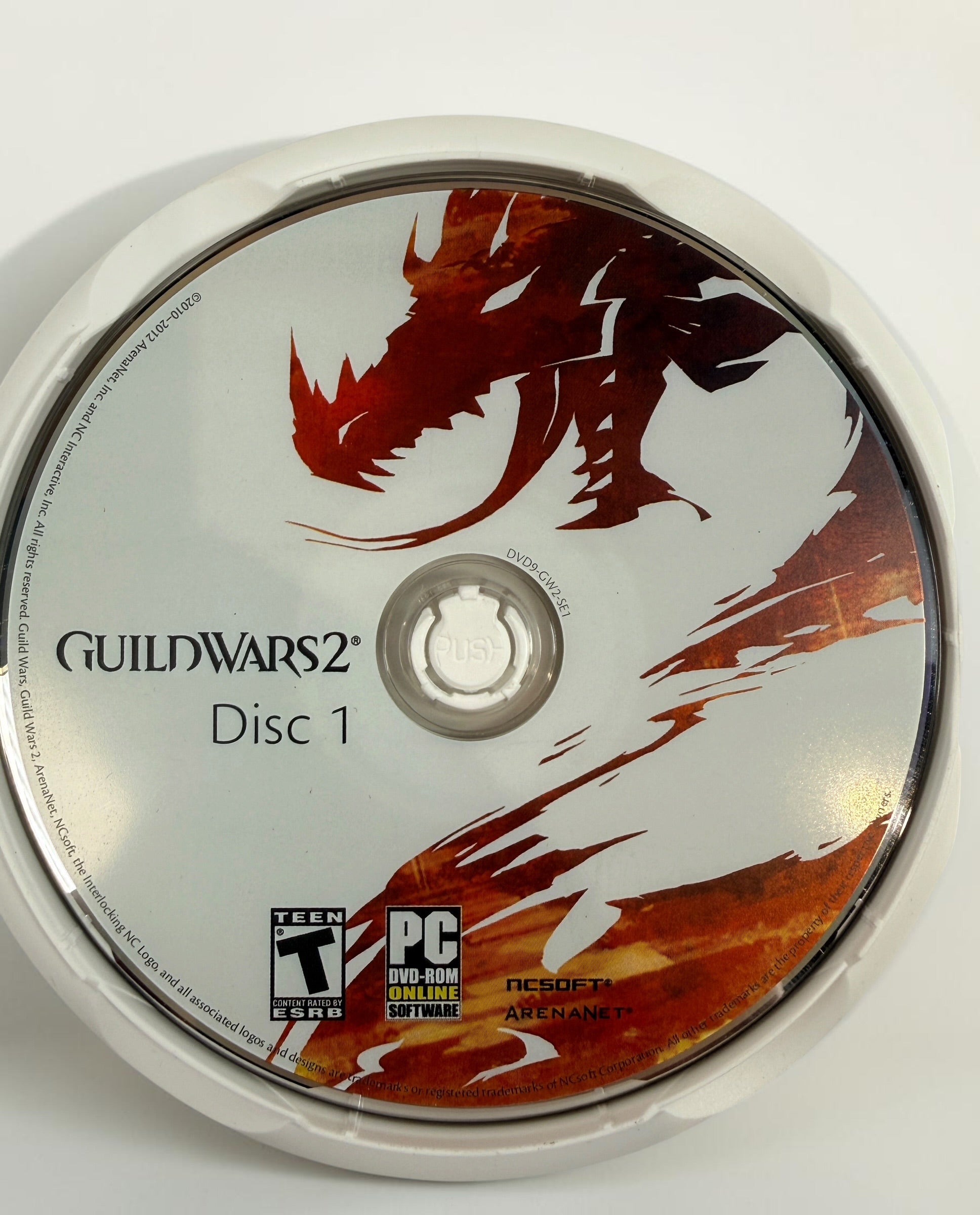 Complete Guild Wars 2 PC DVD-ROM with both installation discs, original case, slipcover and serial code booklet. Clean used copy in good condition.