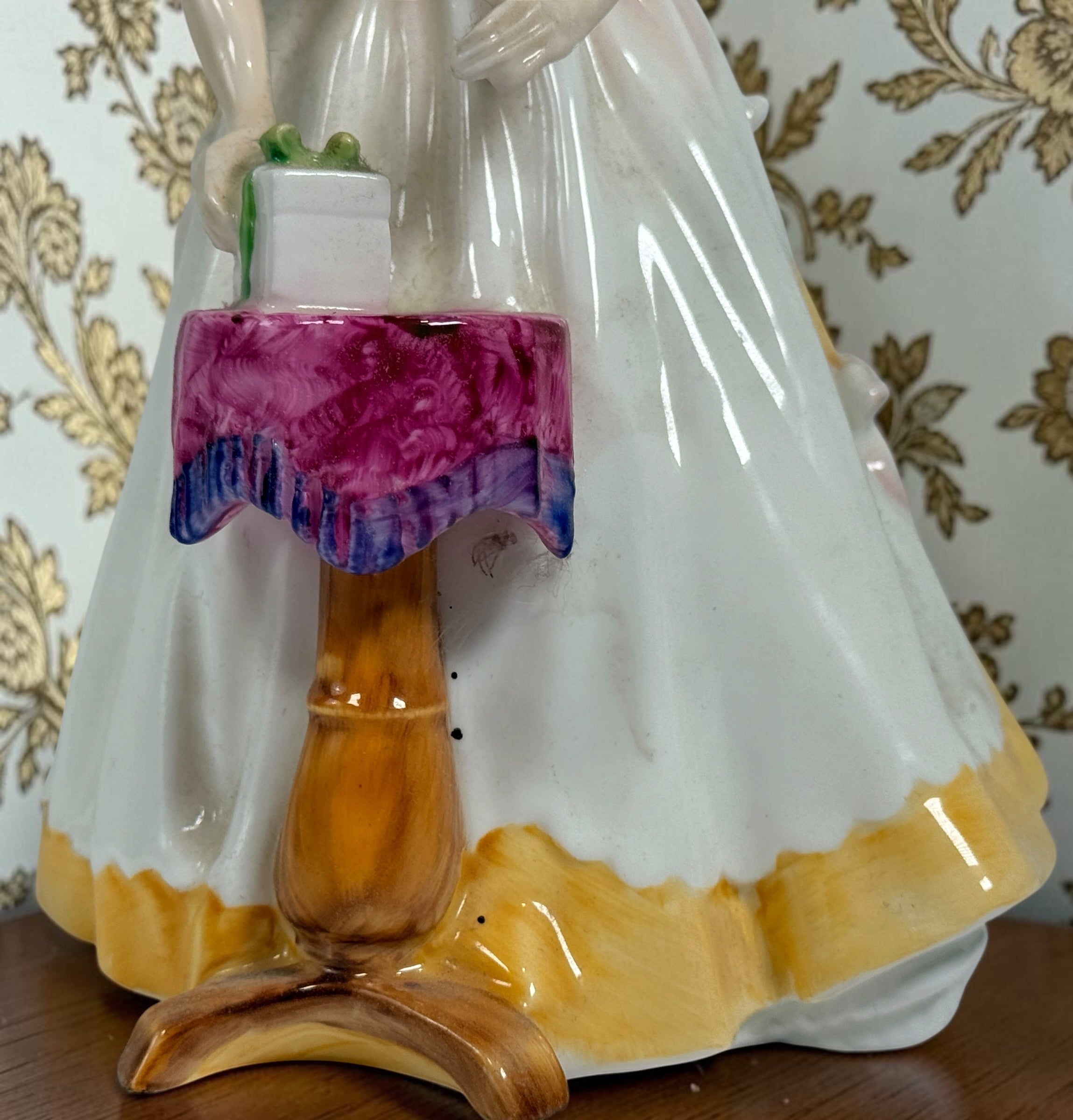 Vintage Royal Doulton Happy Birthday HN3095 bone china figurine designed by Peggy Davies in 1986. Hand-decorated collectible made in England.